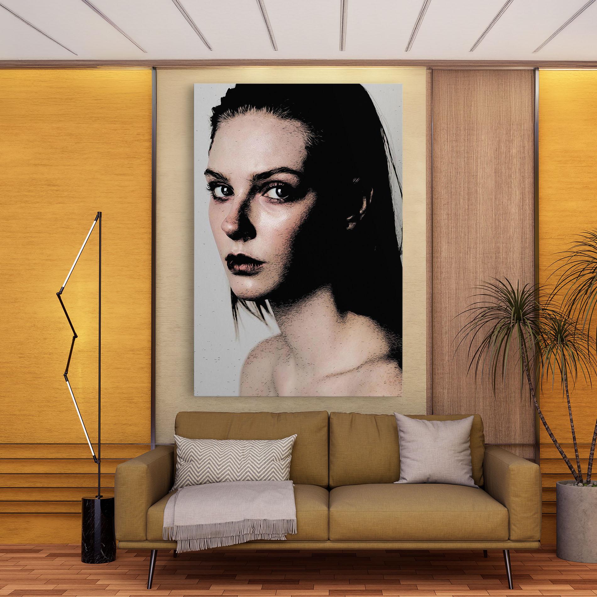 Leinwandbild Big Eyes Portrait mockup 9