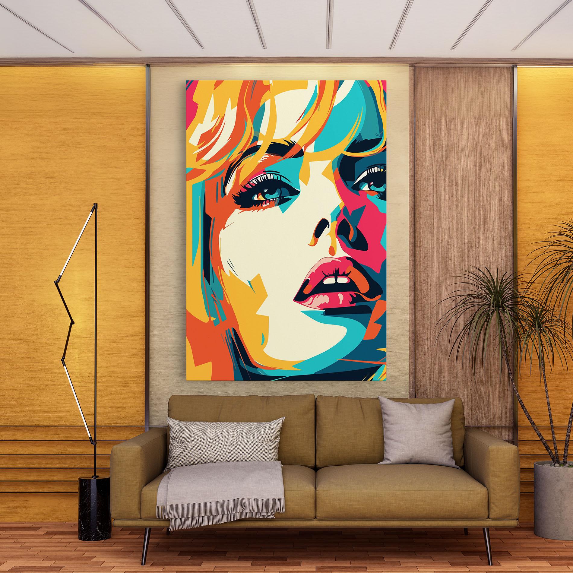 Leinwandbild Blonde Girl Portrait mockup 9