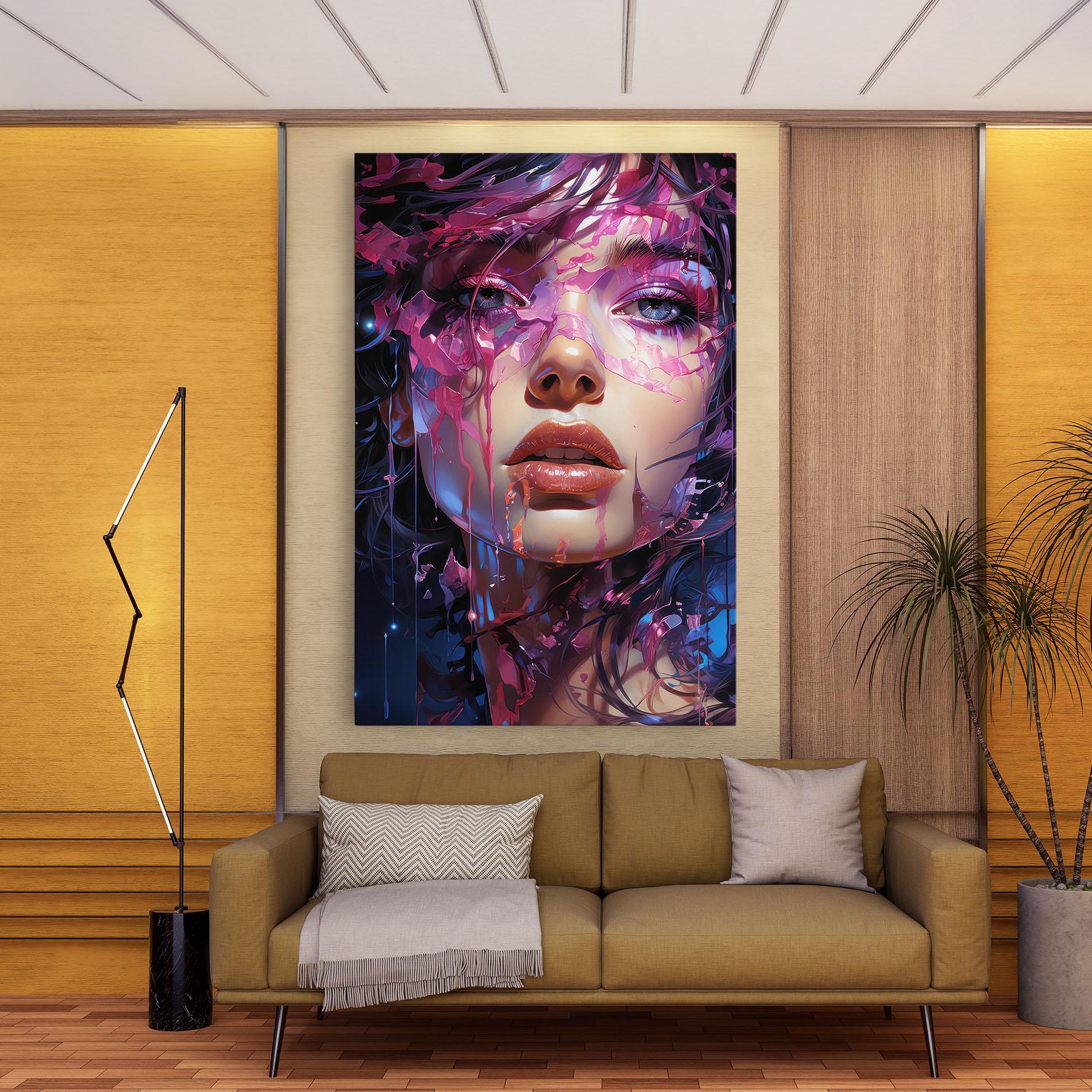 Leinwandbild Cute Purple Girl mockup 9