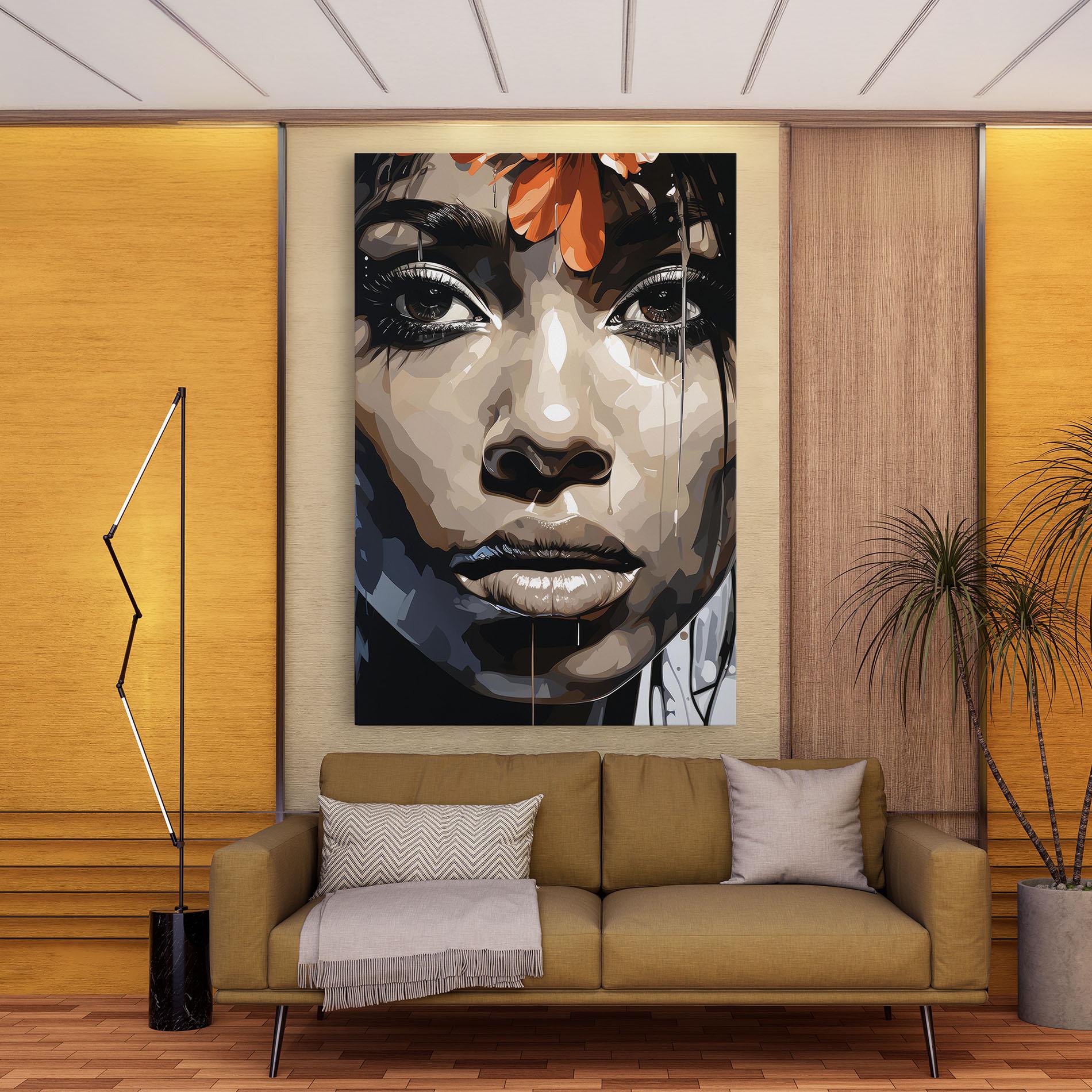 Leinwandbild Pretty Girl Portrait mockup 9