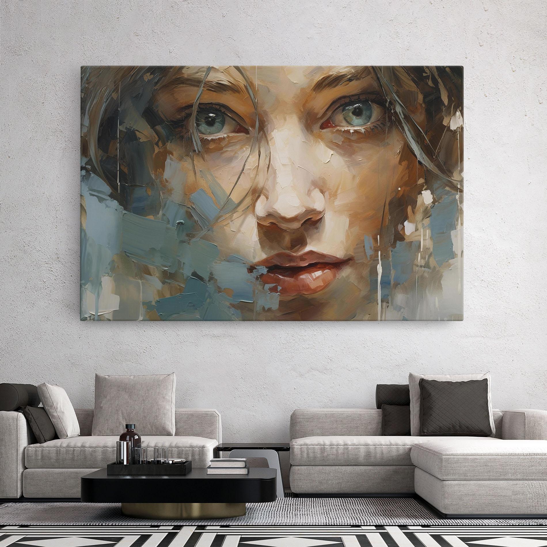 Leinwandbild Expressive Portrait mockup 2