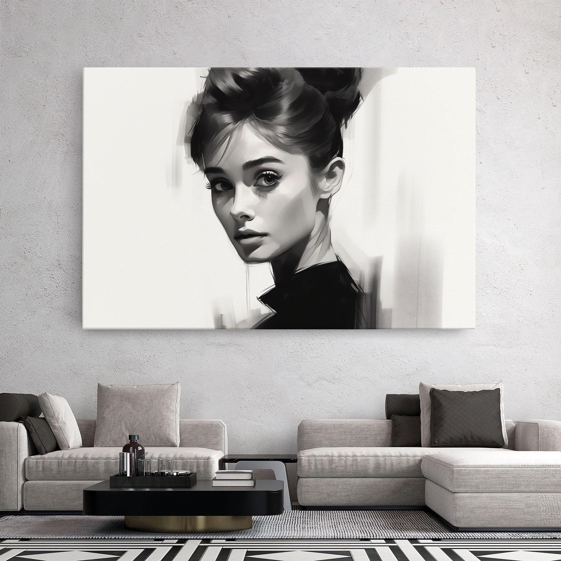 Leinwandbild Hepburn Portrait mockup 2