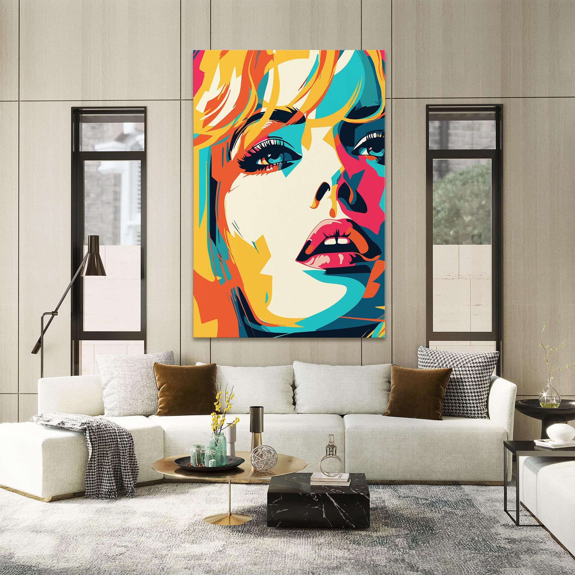 Leinwandbild Blonde Girl Portrait mockup 2