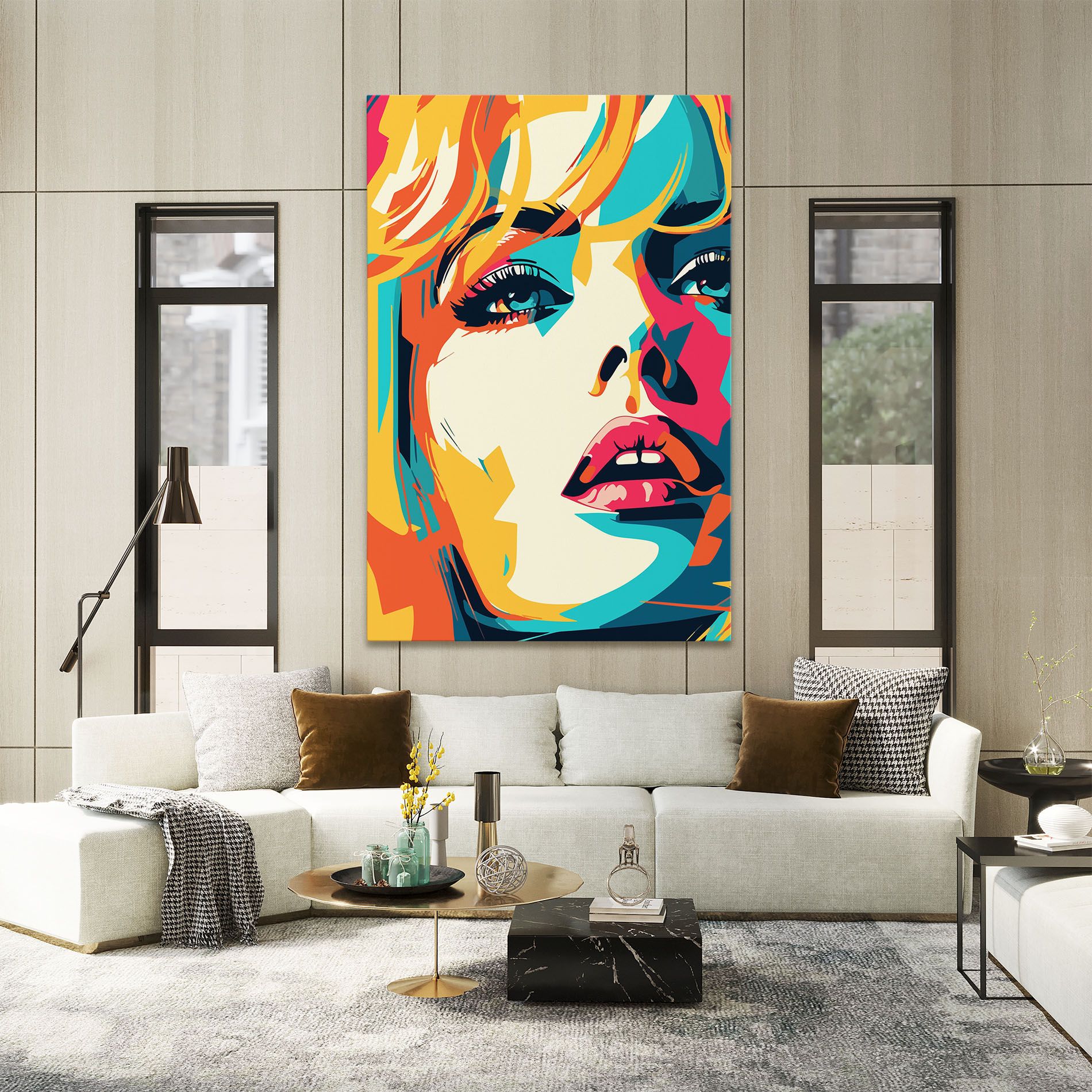 Blonde Girl Portrait mockup 2