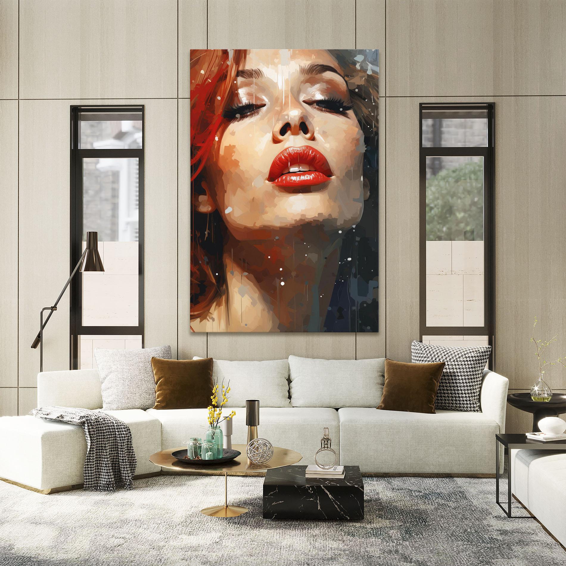 Leinwandbild Close Up Look Portrait mockup 2