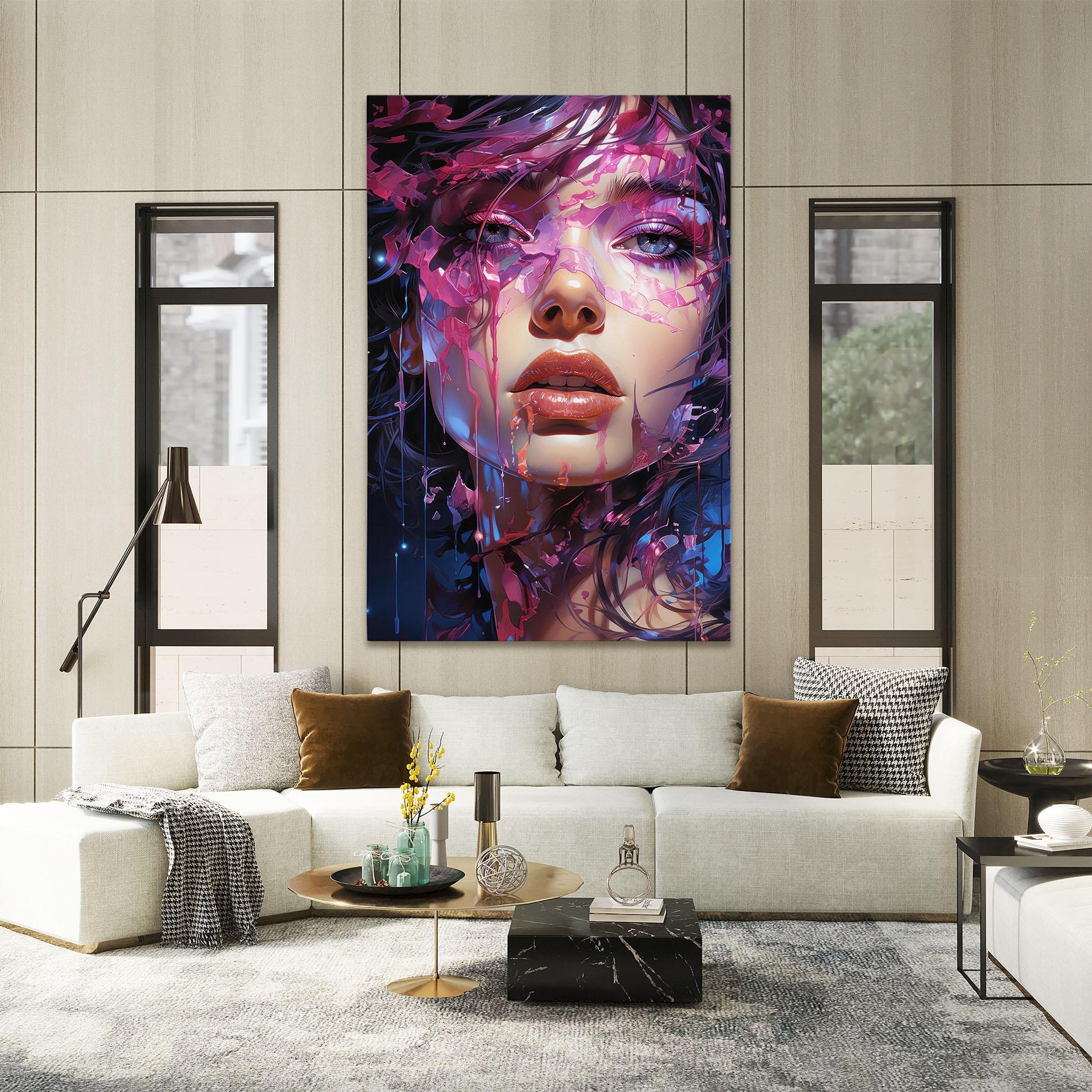 Leinwandbild Cute Purple Girl mockup 2