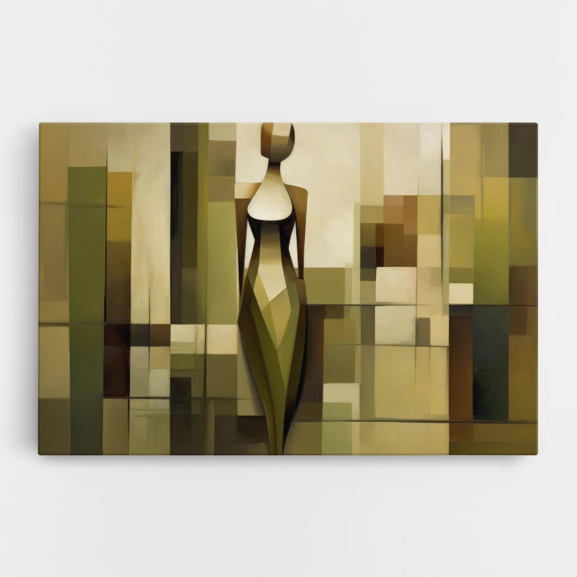 Leinwandbild Olive Green Shilouete mockup 0