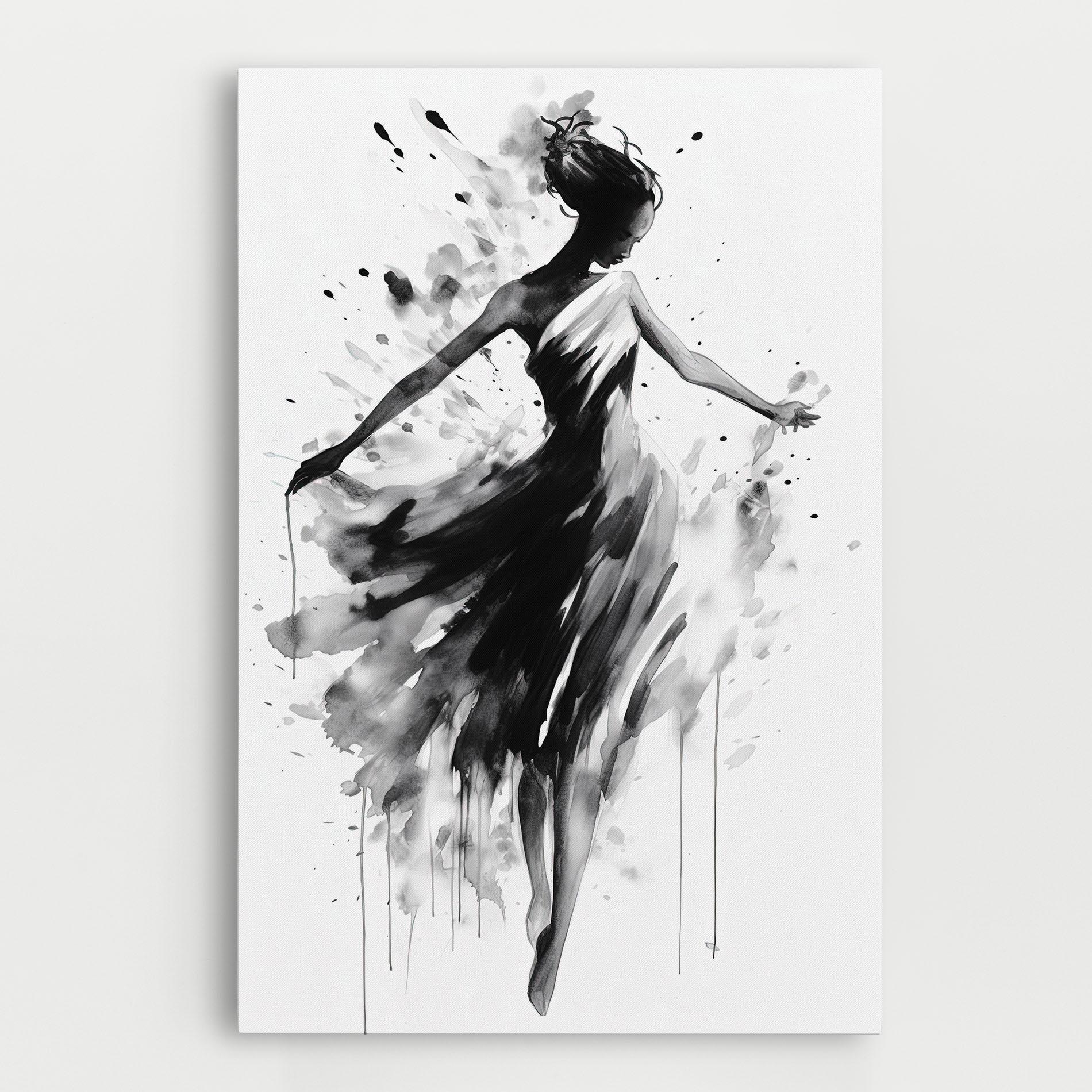 Leinwandbild Beautiful Dancing Woman mockup 0