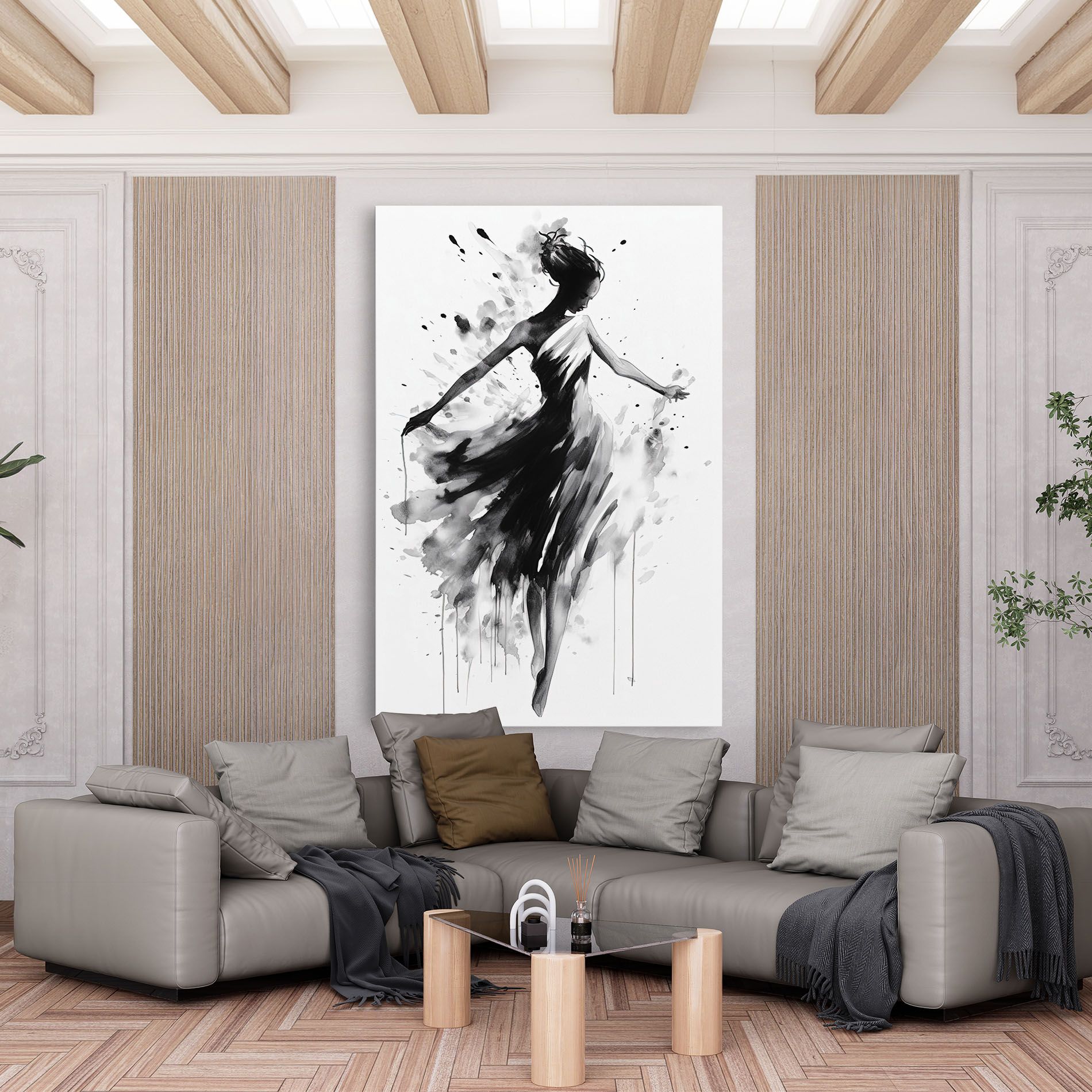 Beautiful Dancing Woman mockup 6