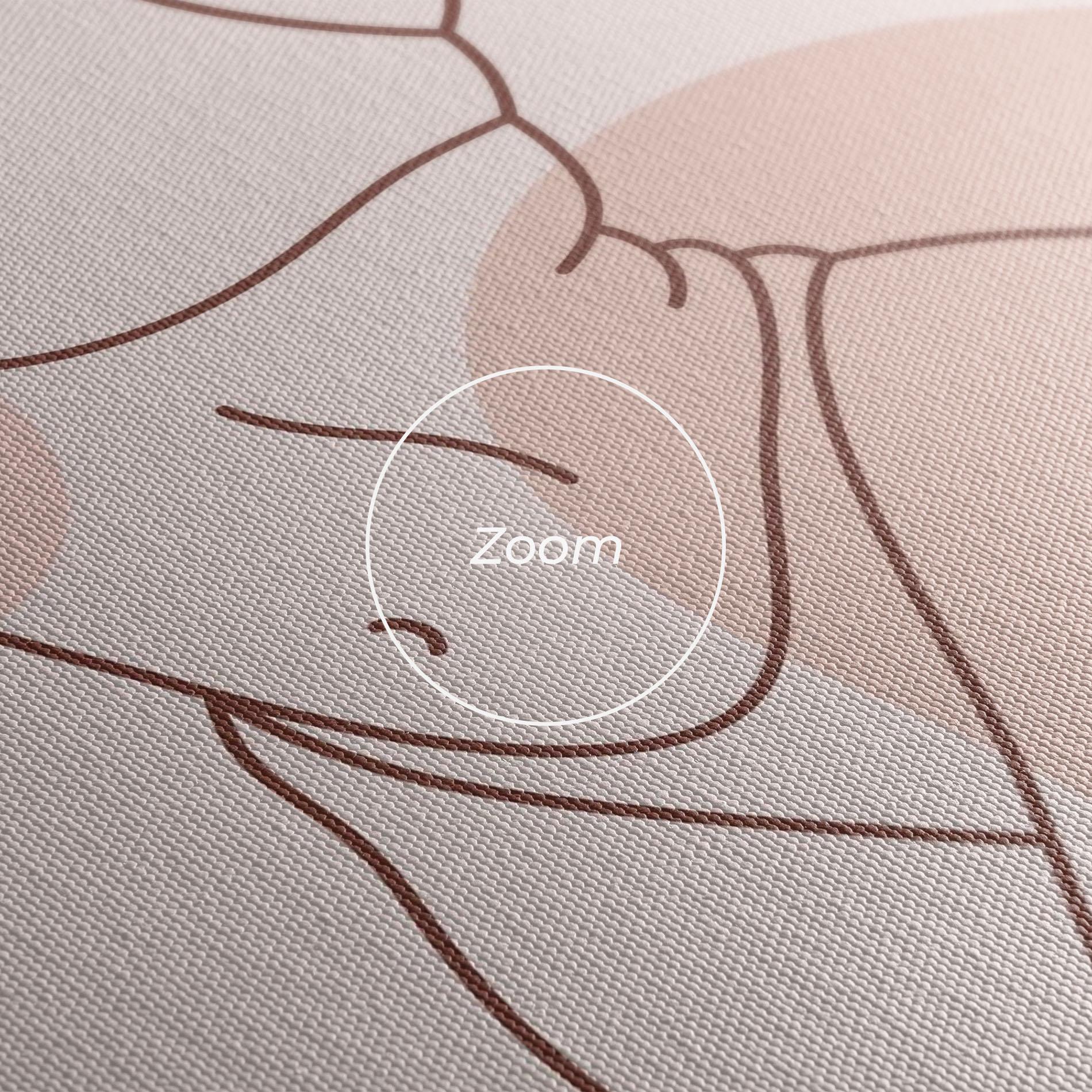 Leinwandbild Body Line Leaf mockup 3