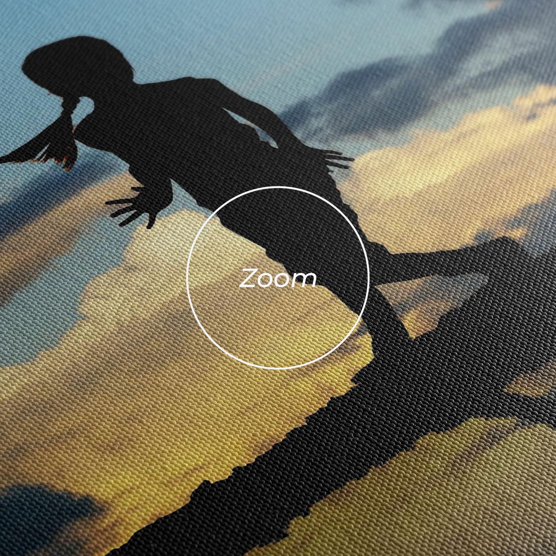 Leinwandbild Little Girl Jumping mockup 3