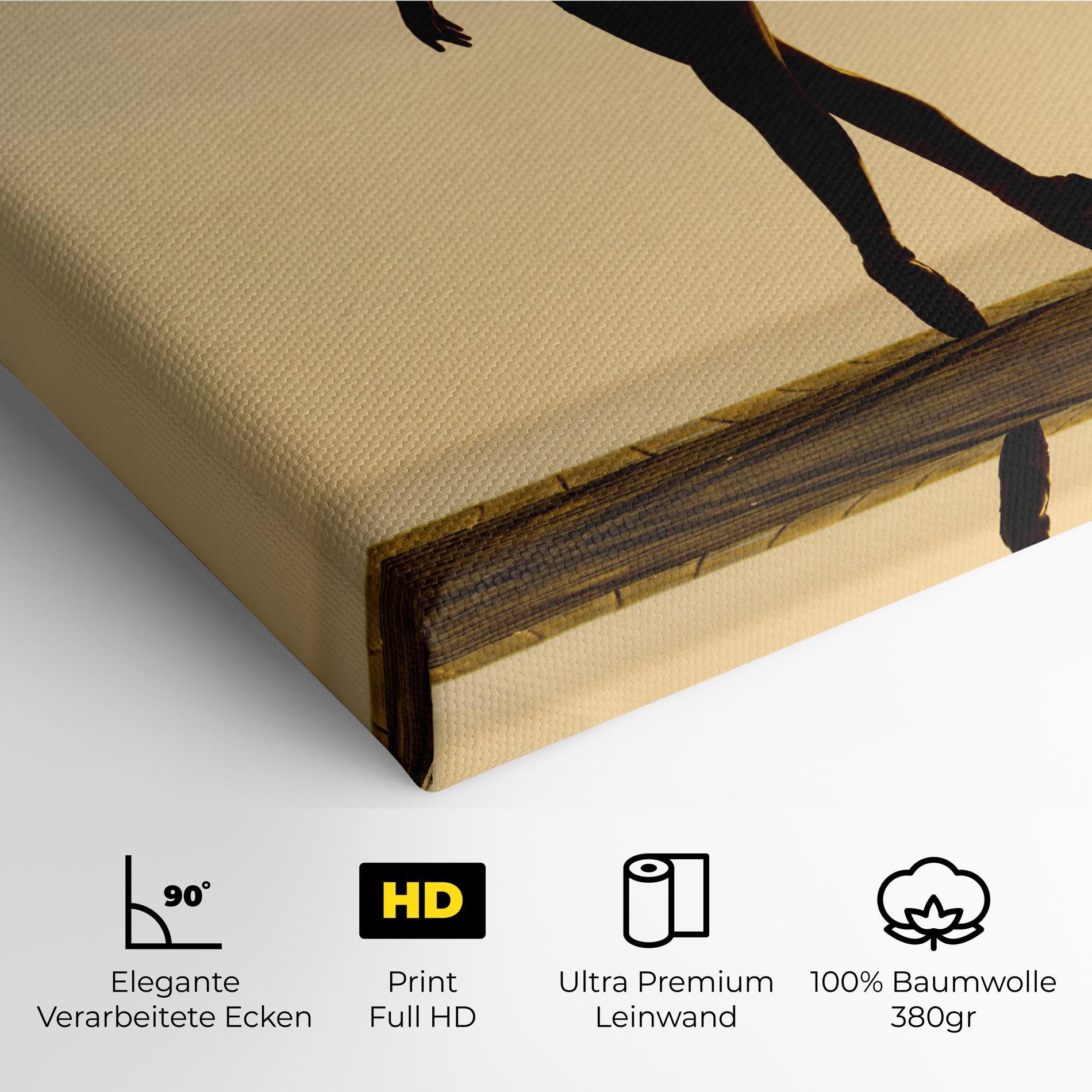 Leinwandbild Ballet On Cream mockup 4