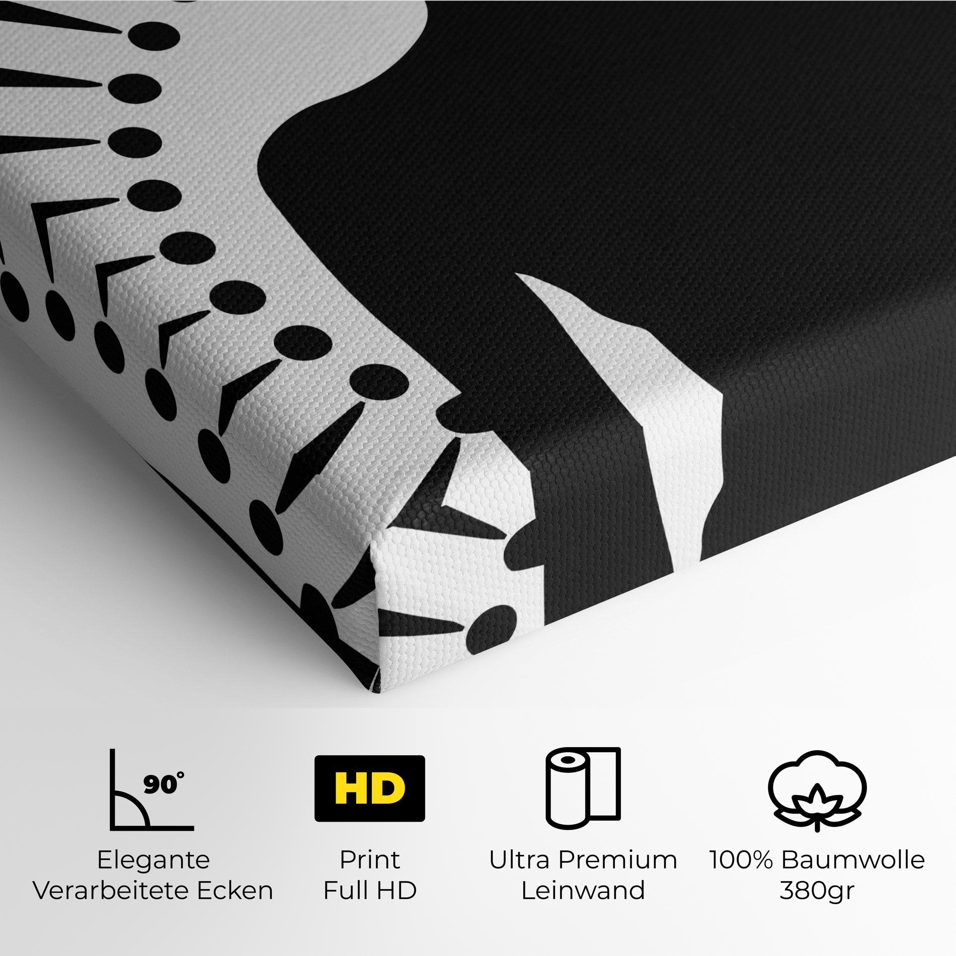 Leinwandbild Black Shilouette Lady mockup 4