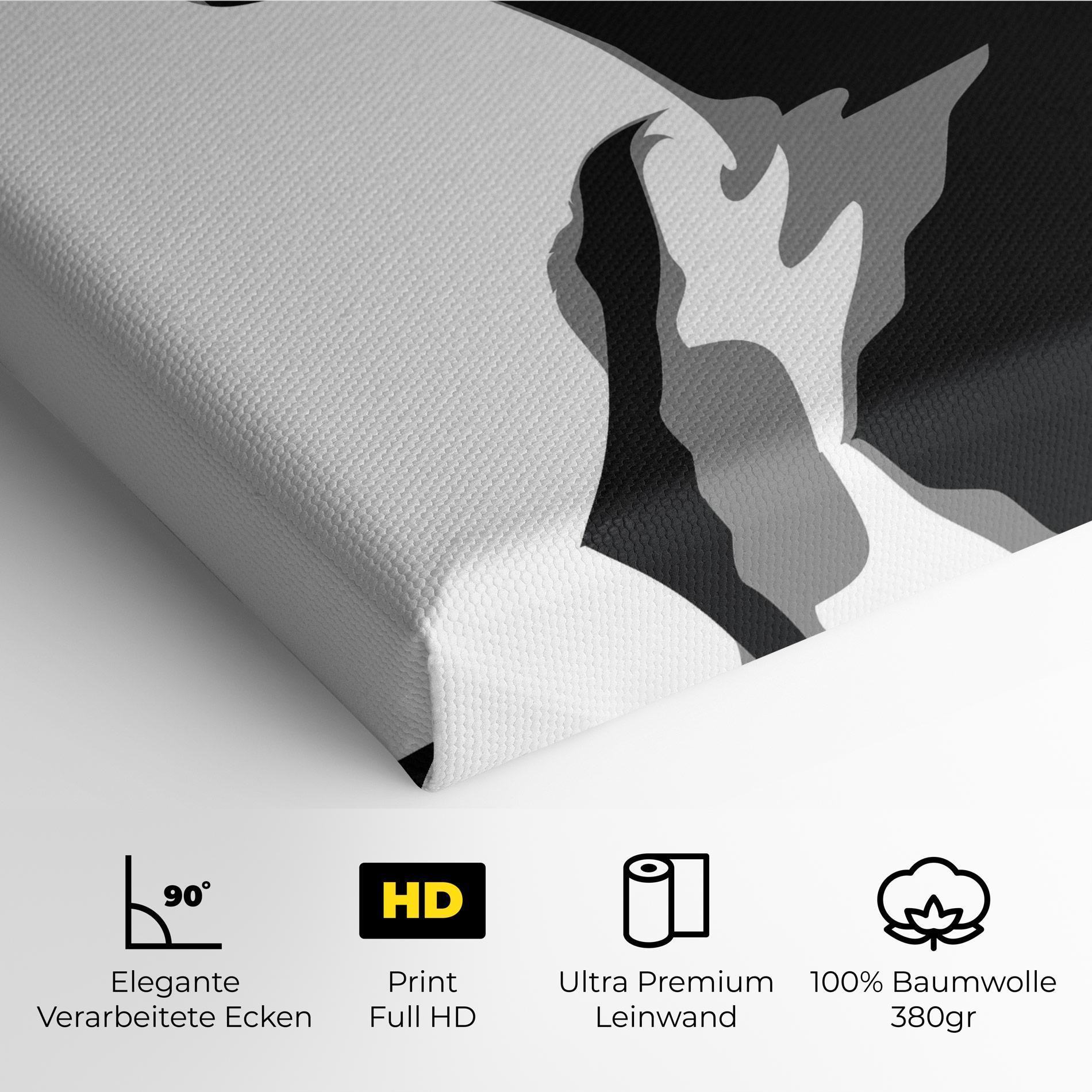 Leinwandbild Black Woman Shilouette mockup 4