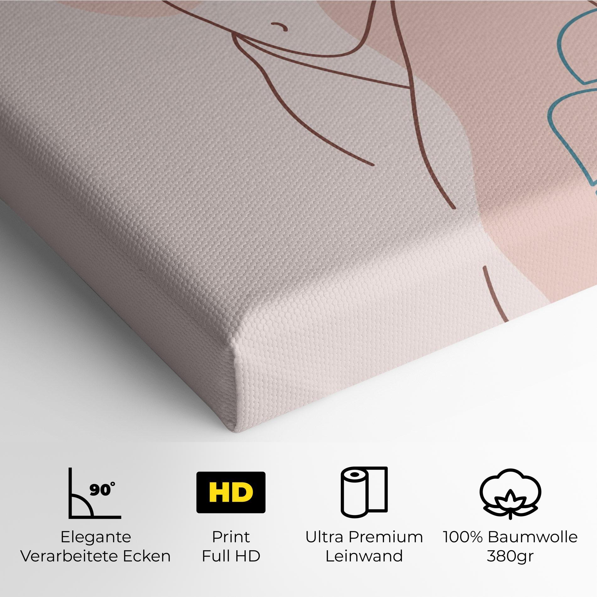 Leinwandbild Body Line Leaf mockup 4