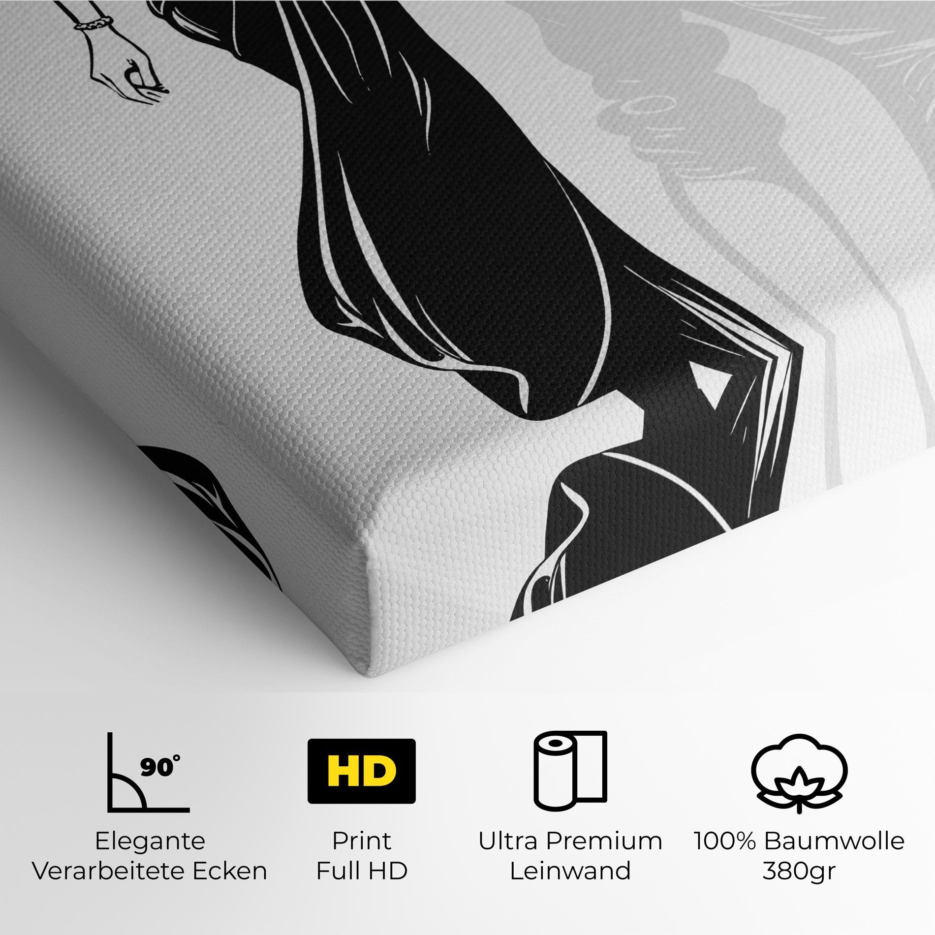 Leinwandbild Lady Shilouette mockup 4