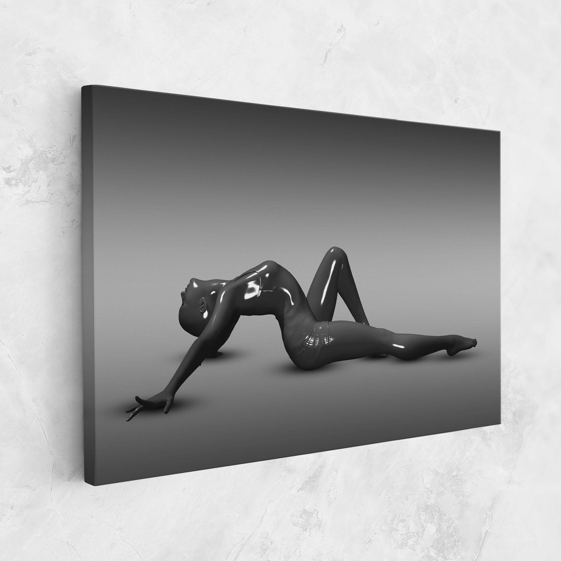 Leinwandbild 3d Black Female mockup 1