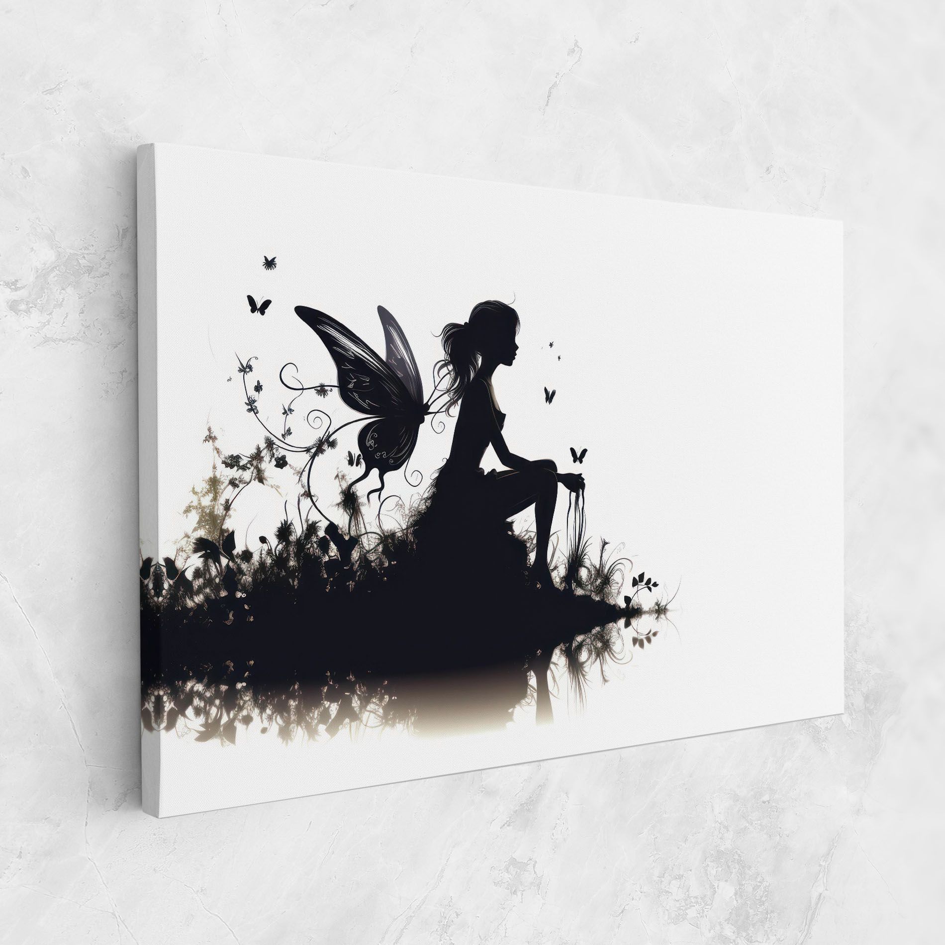 Butterfly Woman Shilouette mockup 1