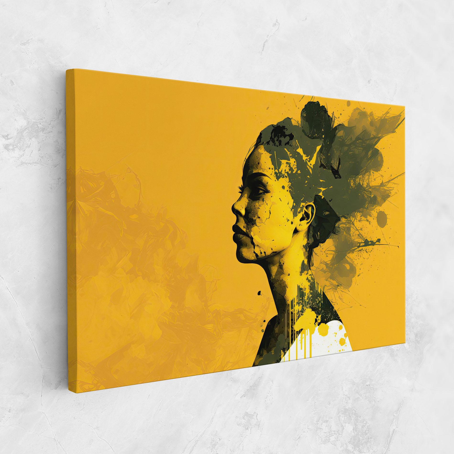 Leinwandbild Thinking Yellow mockup 1