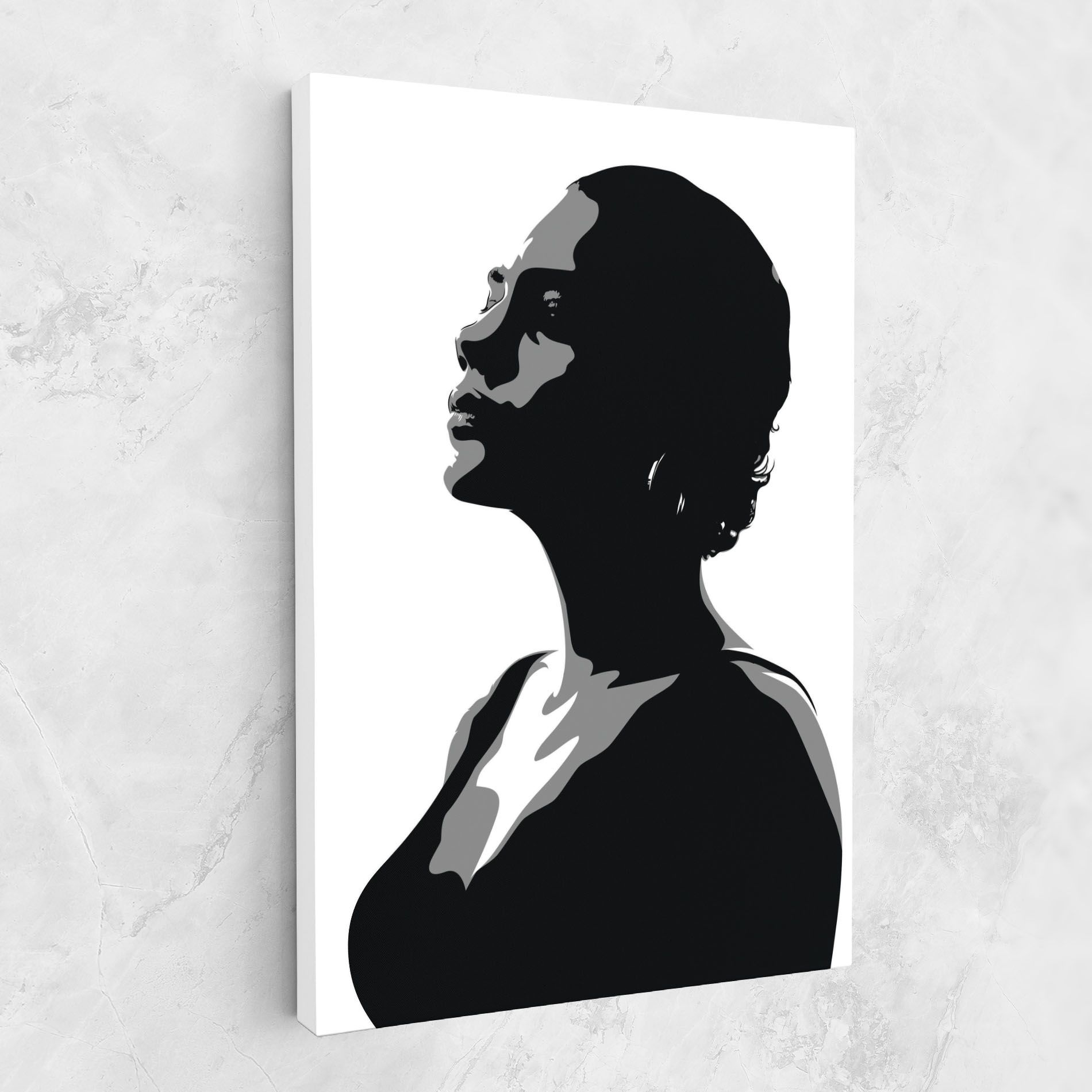 Black Woman Shilouette mockup 1