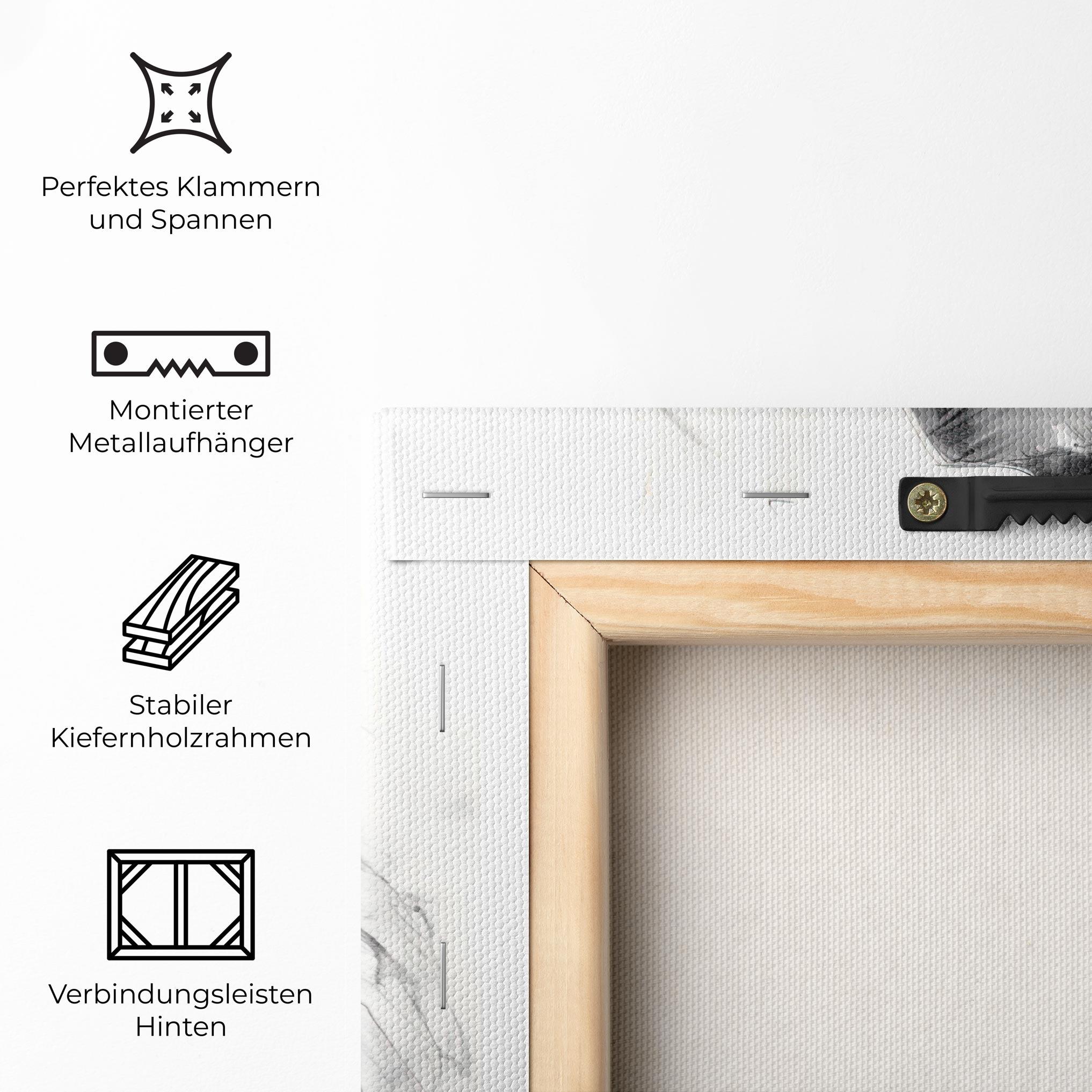 Leinwandbild Black Ink Woman mockup 5