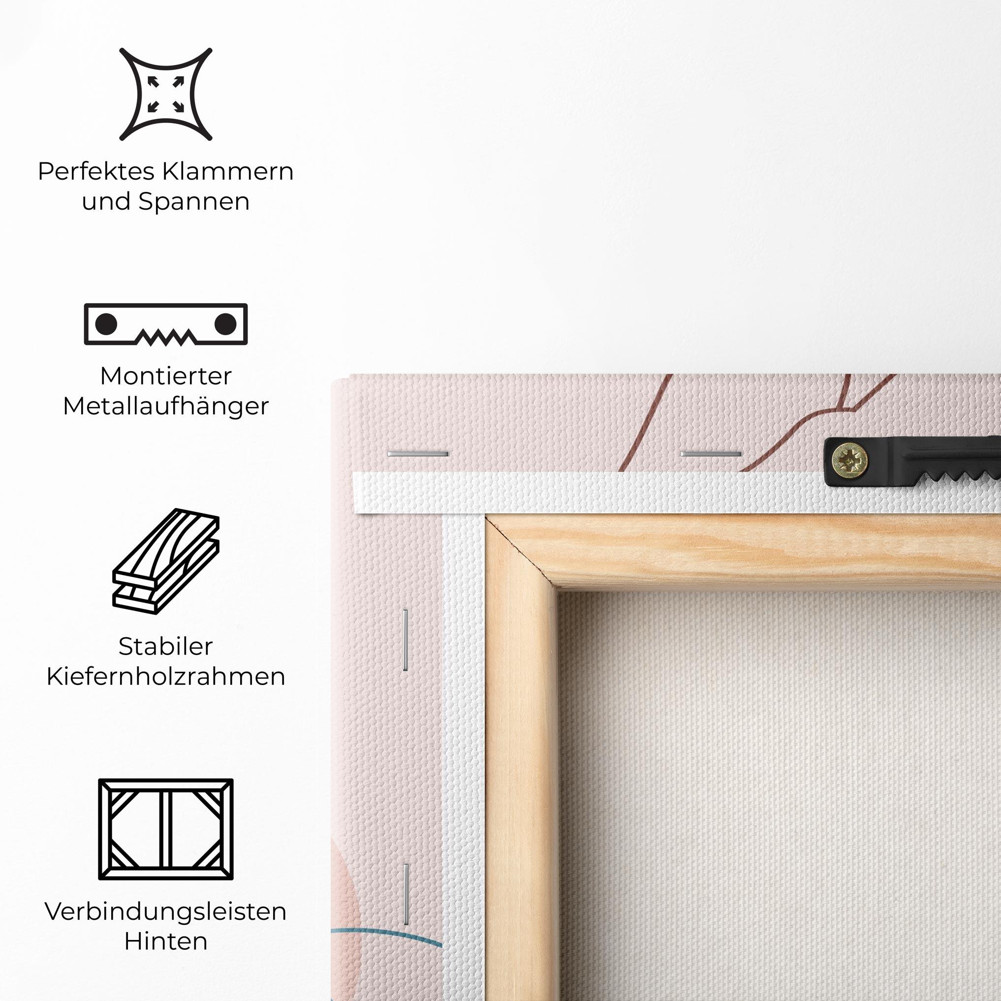 Leinwandbild Body Line Leaf mockup 5