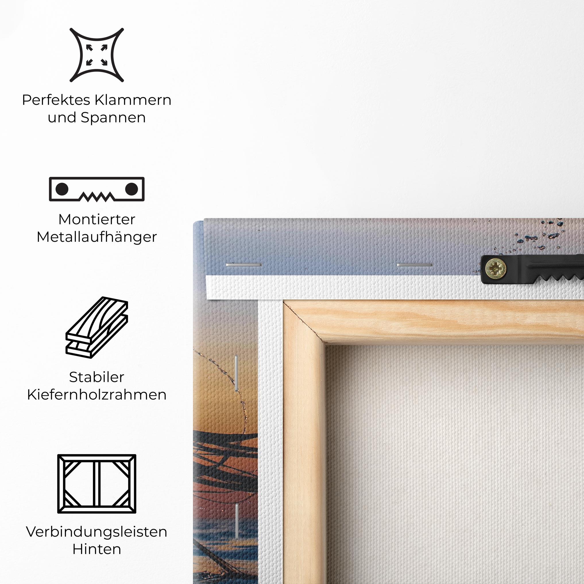 Leinwandbild Ocean Woman Shilouette mockup 5