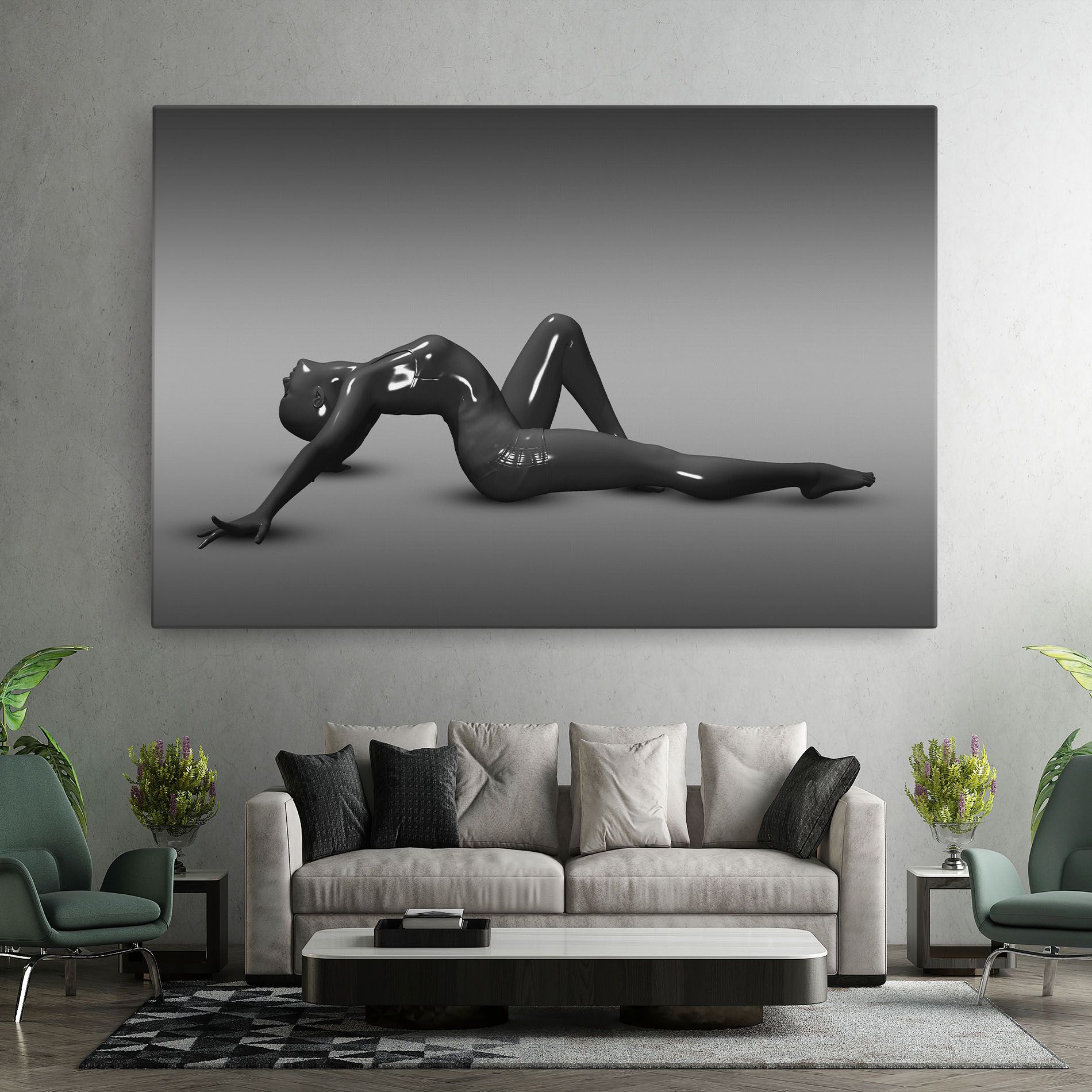 3d Black Female mockup 7