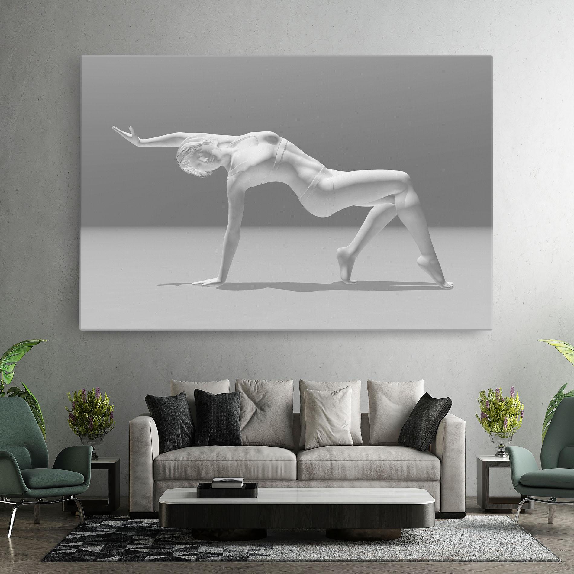 Leinwandbild 3d Gymnastic Pose mockup 7