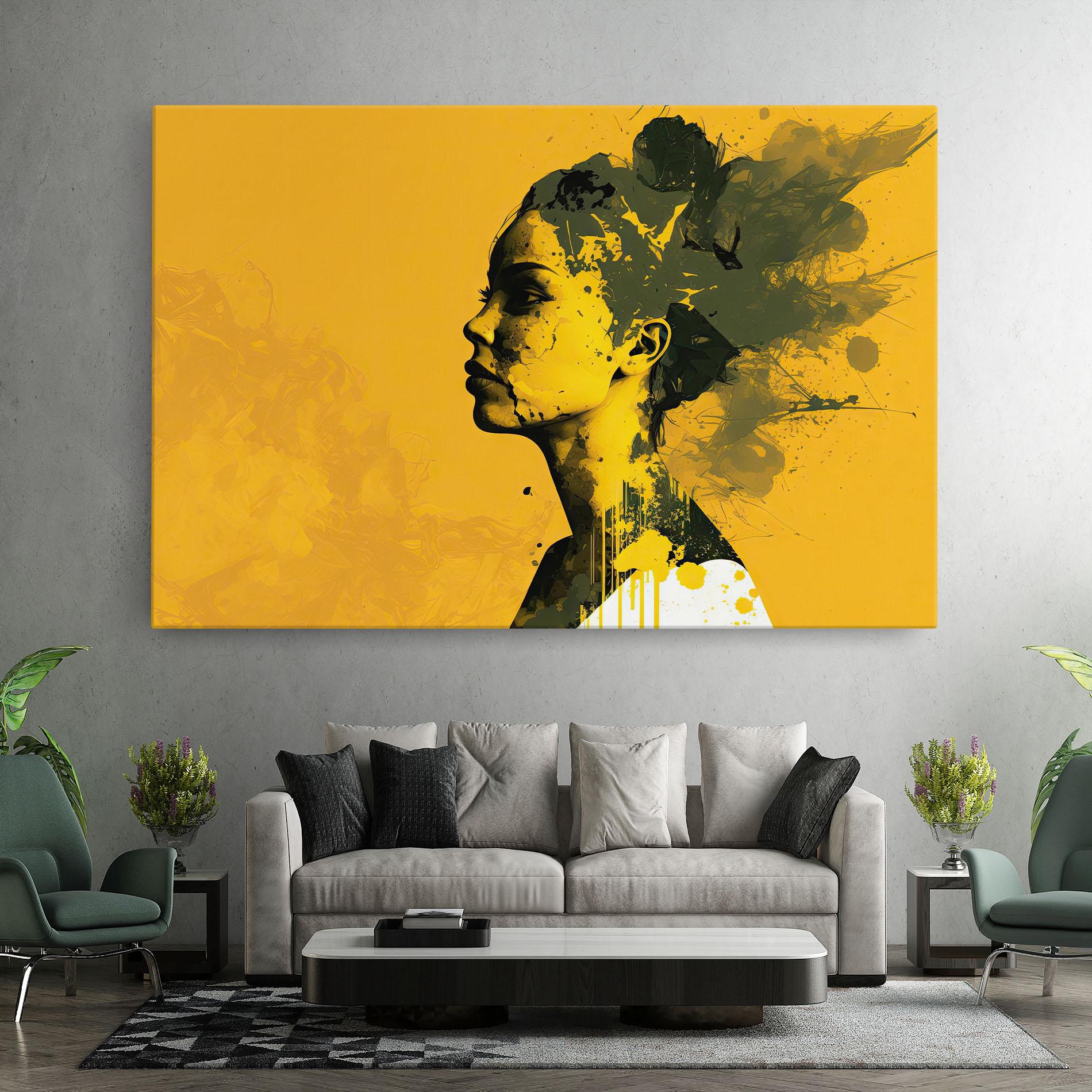 Leinwandbild Thinking Yellow mockup 7