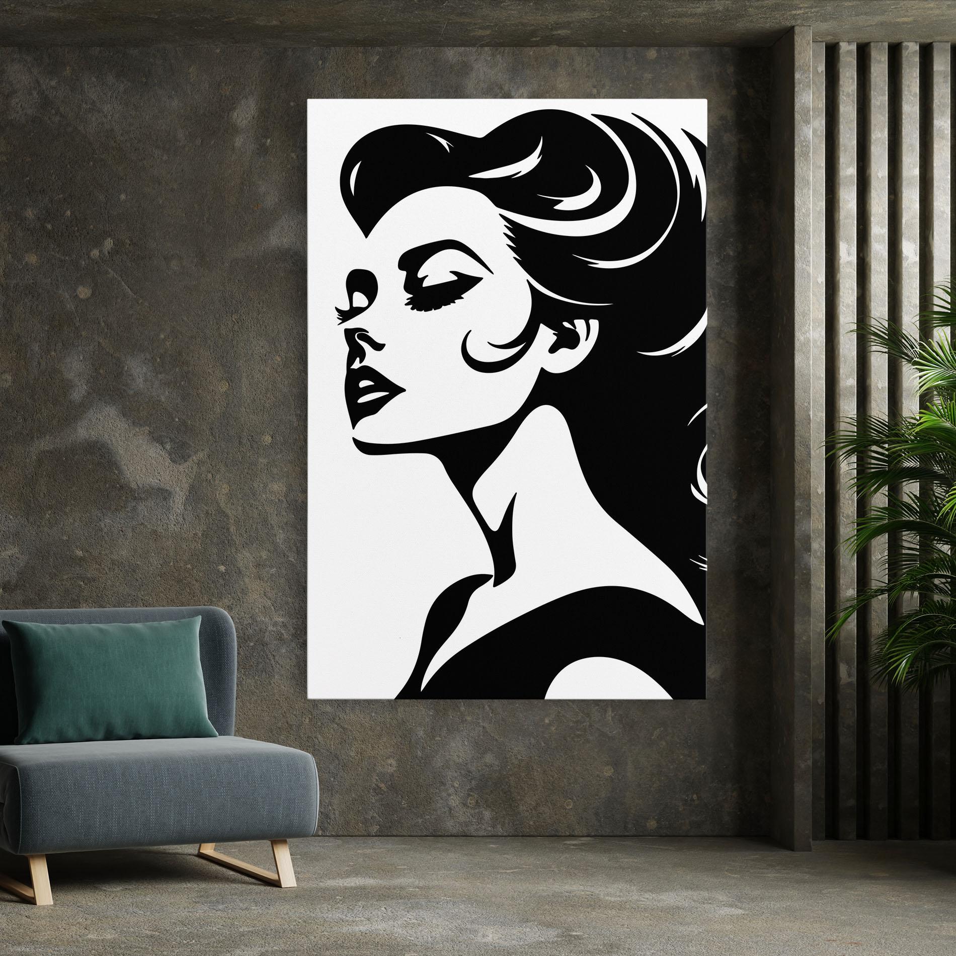 Leinwandbild Eyeliner Shilouette mockup 7