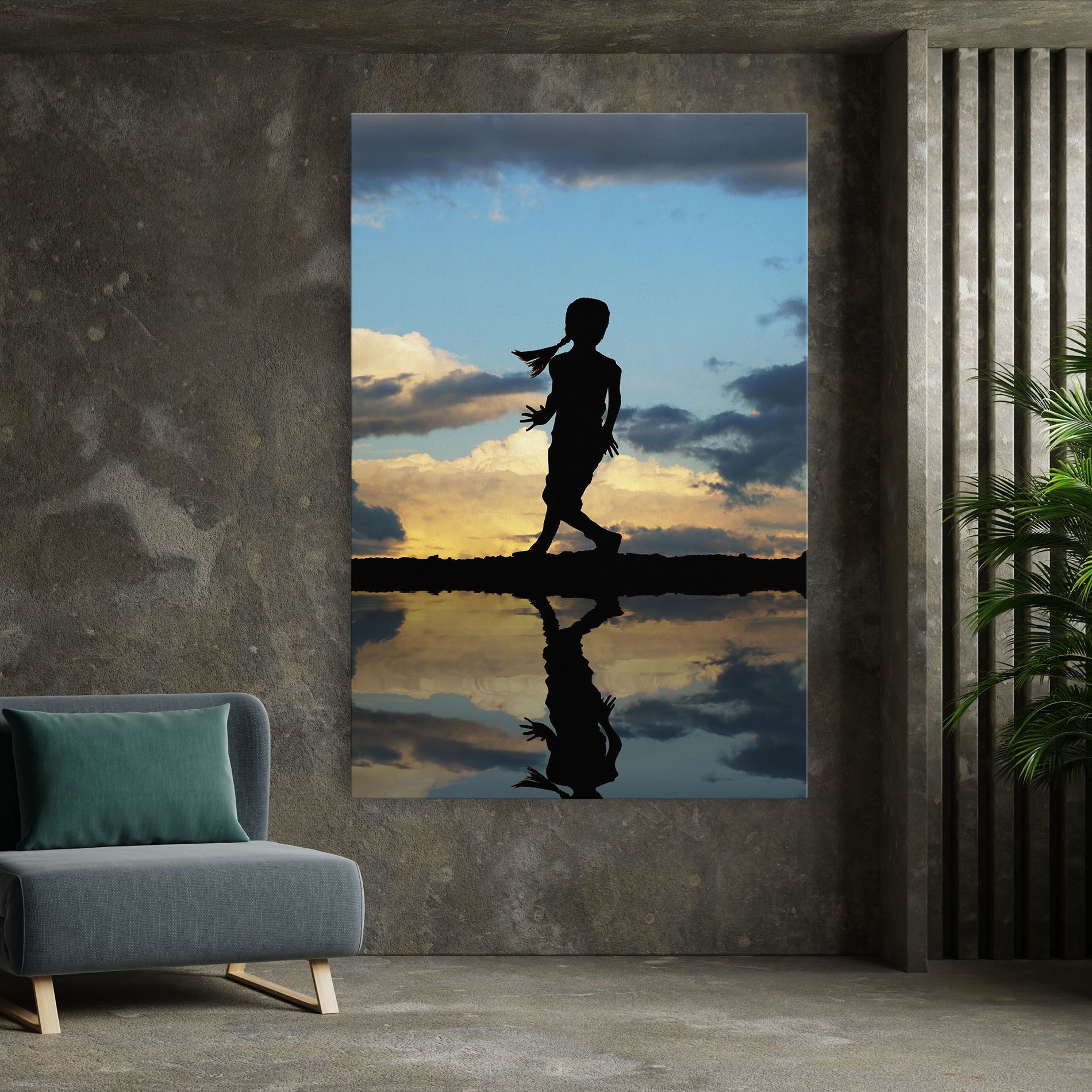 Little Girl Jumping mockup 7