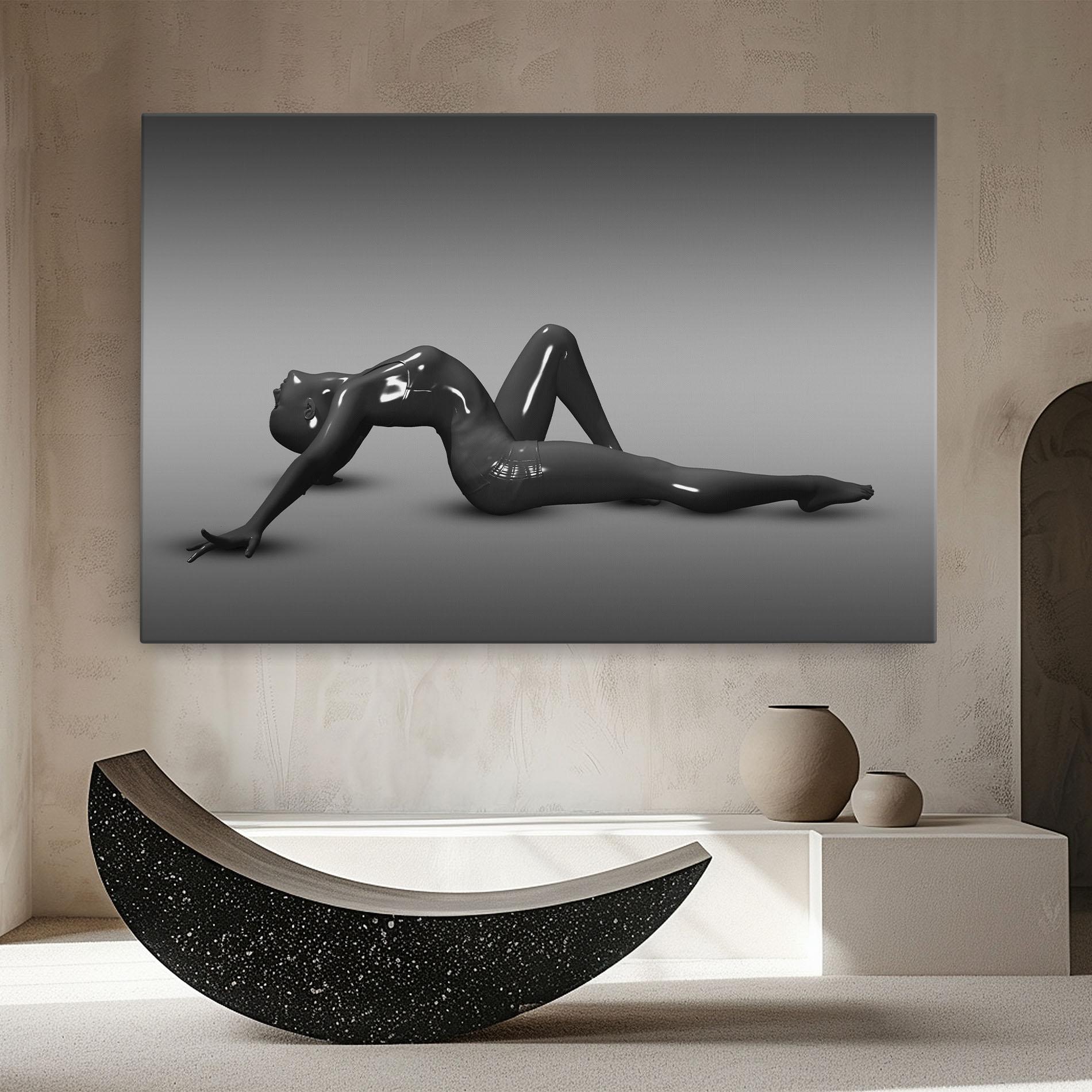 Leinwandbild 3d Black Female mockup 8