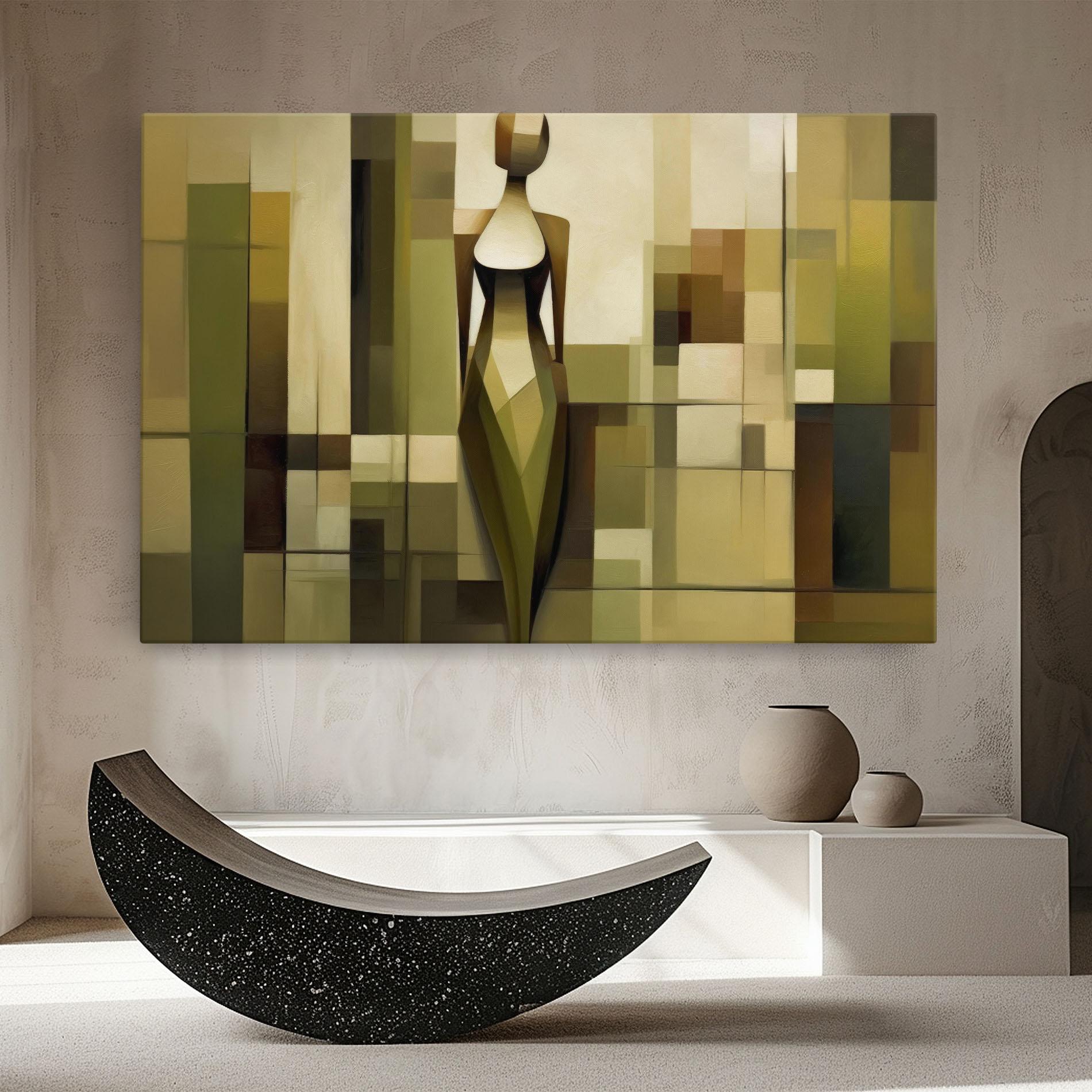 Leinwandbild Olive Green Shilouete mockup 8