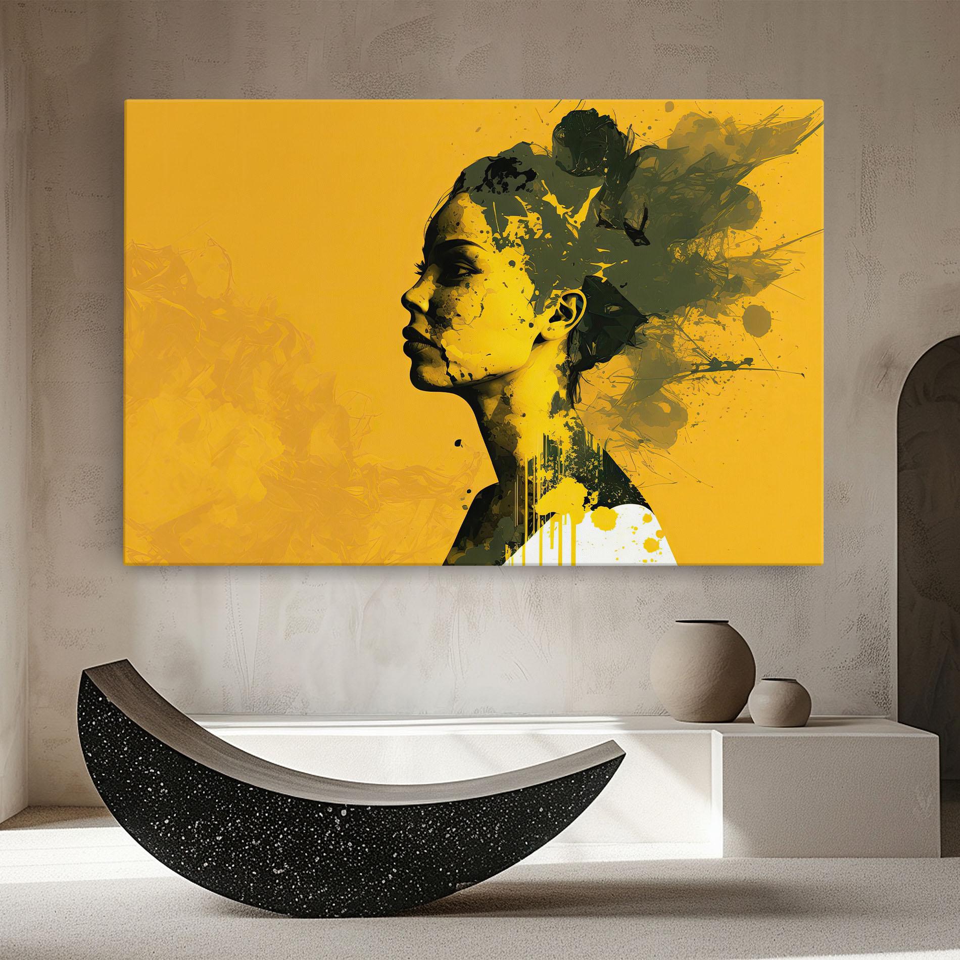Leinwandbild Thinking Yellow mockup 8