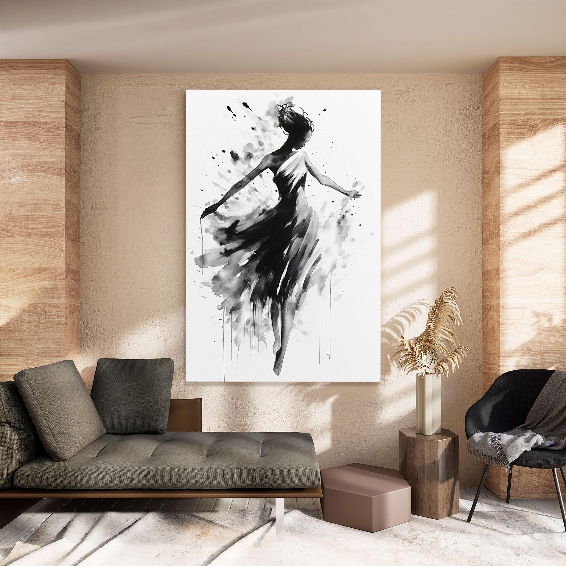 Leinwandbild Beautiful Dancing Woman mockup 8