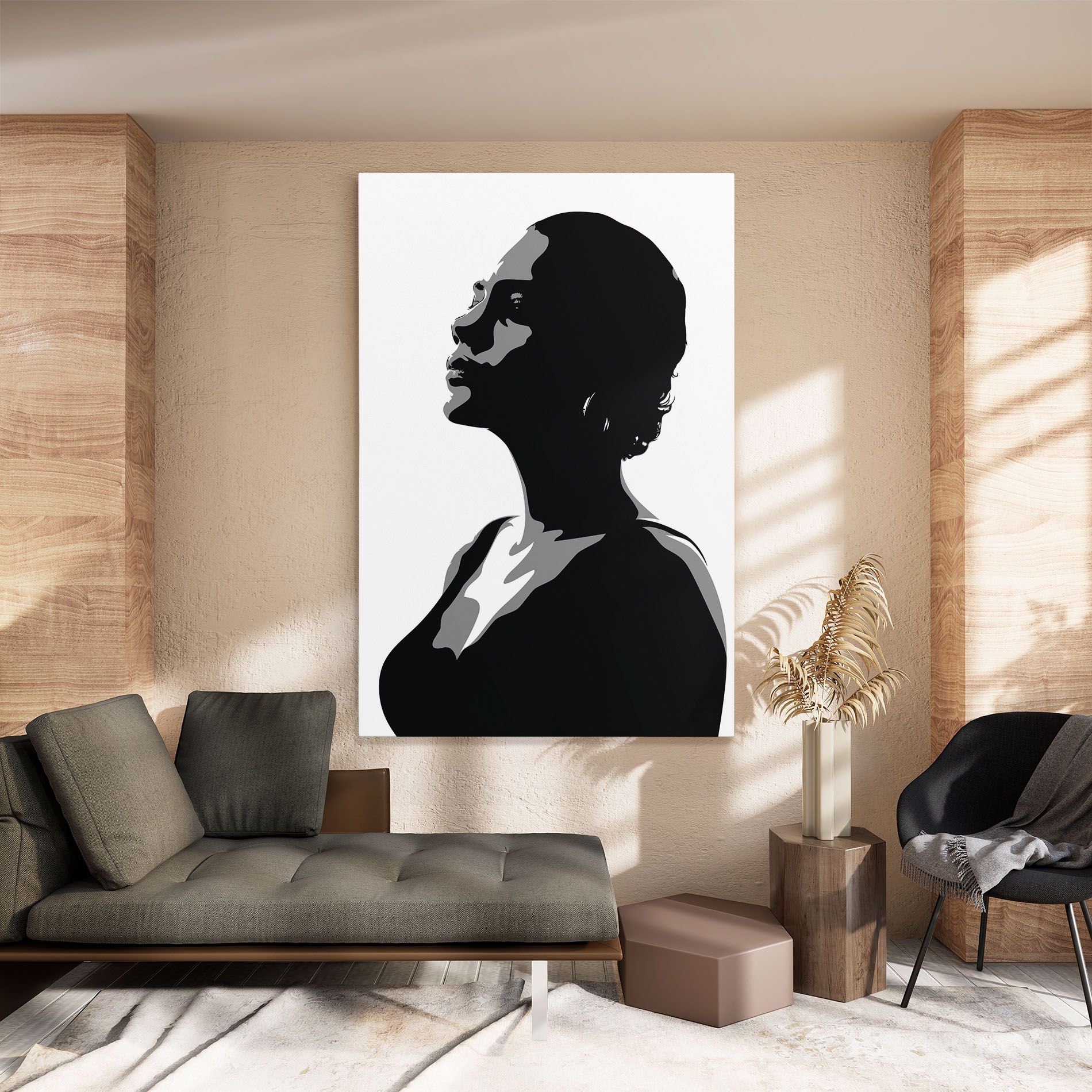 Black Woman Shilouette mockup 8