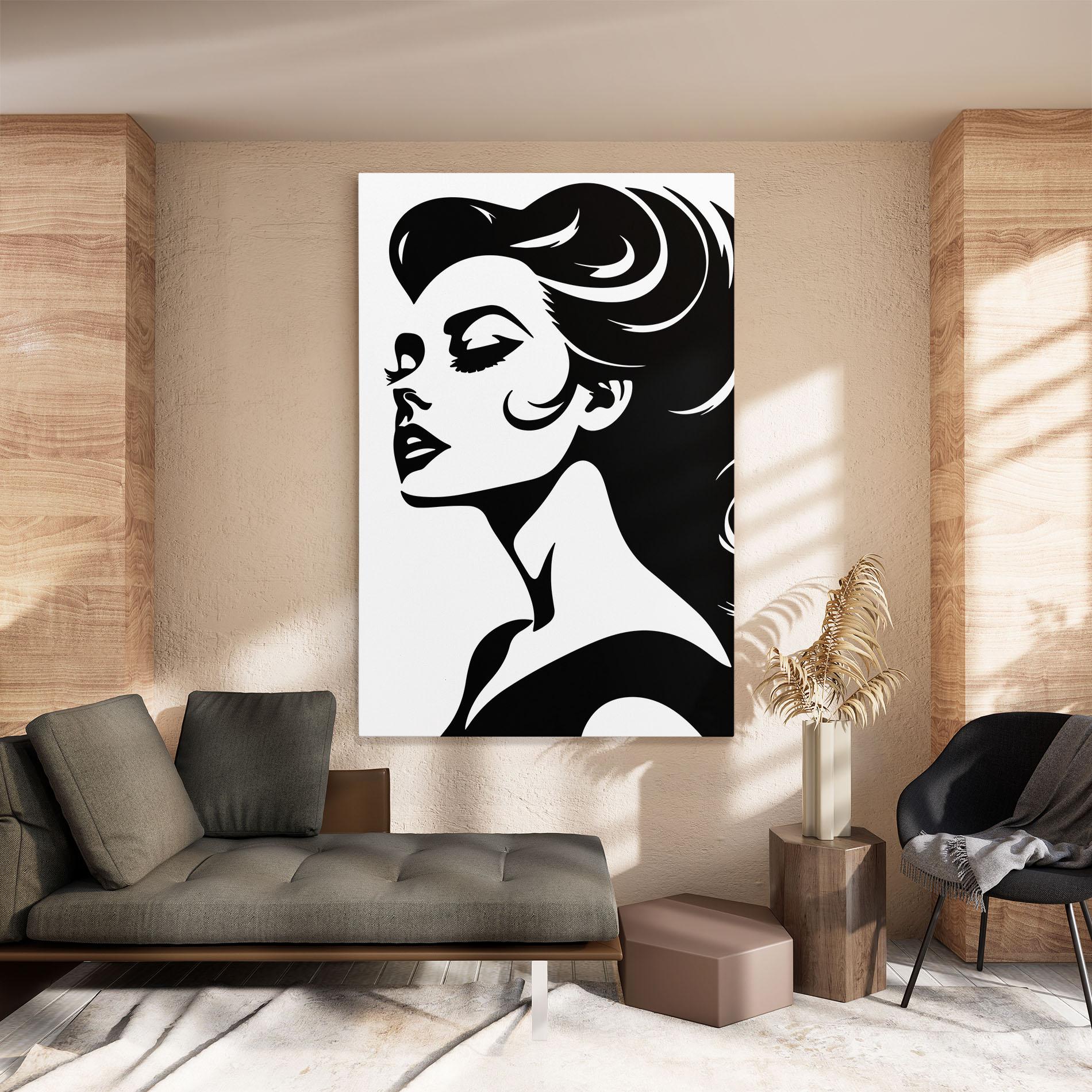 Leinwandbild Eyeliner Shilouette mockup 8