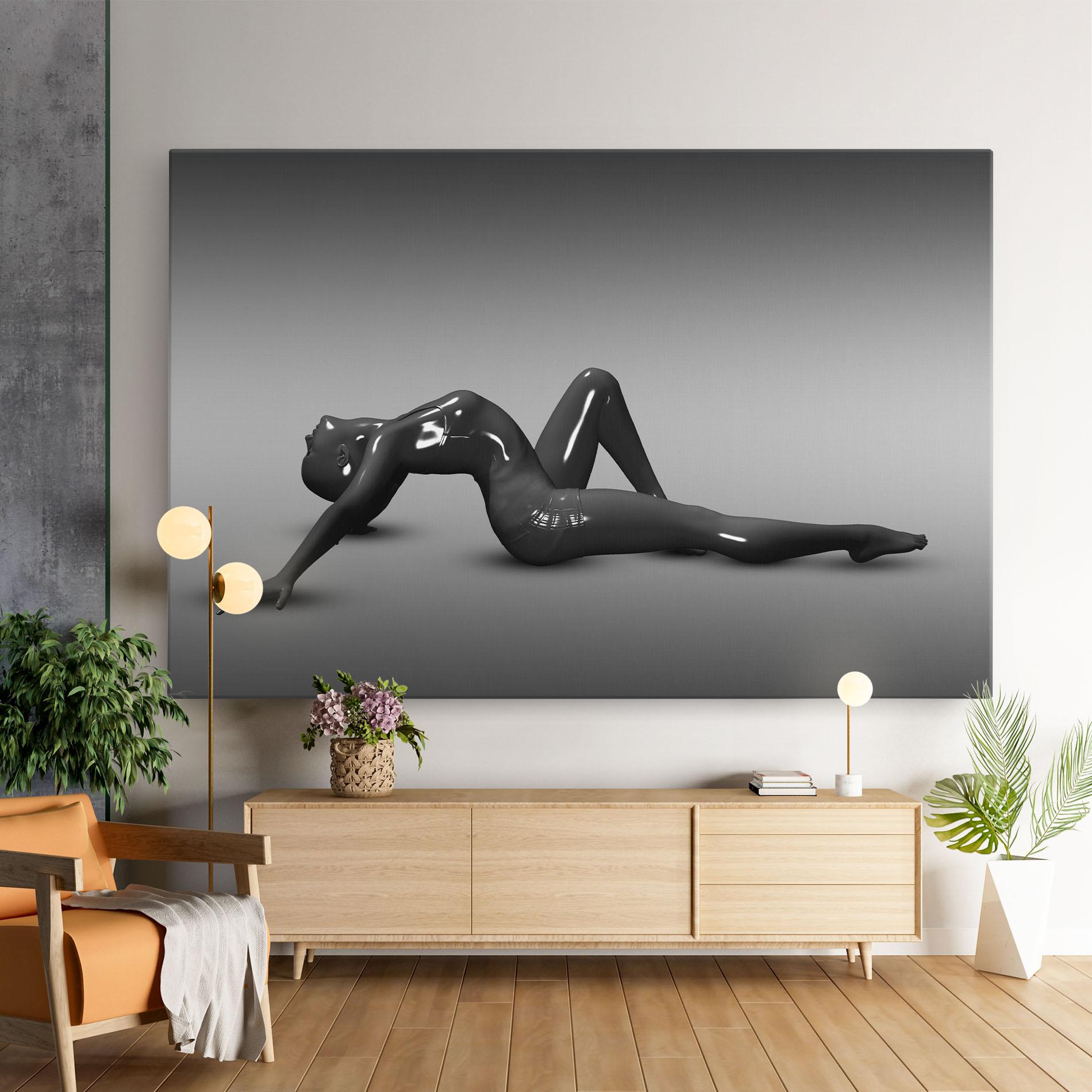 Leinwandbild 3d Black Female mockup 9