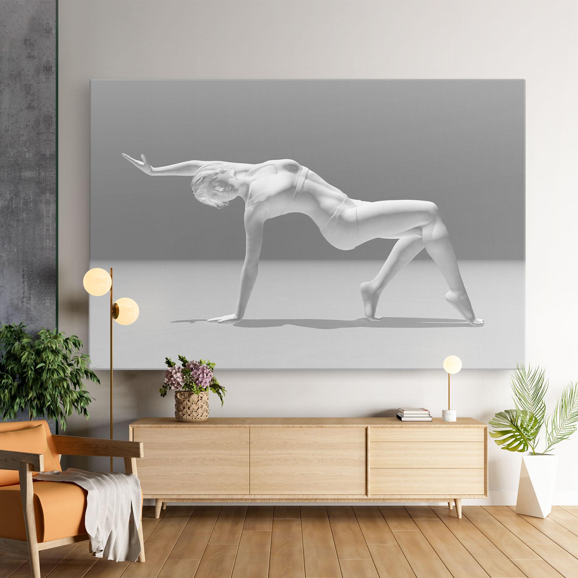 Leinwandbild 3d Gymnastic Pose mockup 9