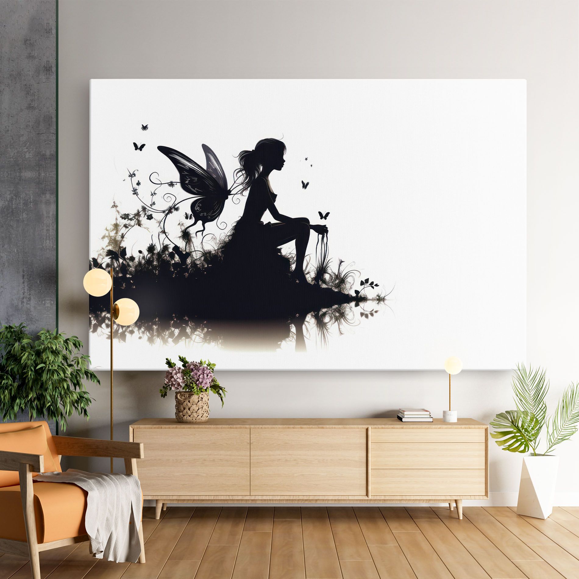Butterfly Woman Shilouette mockup 9