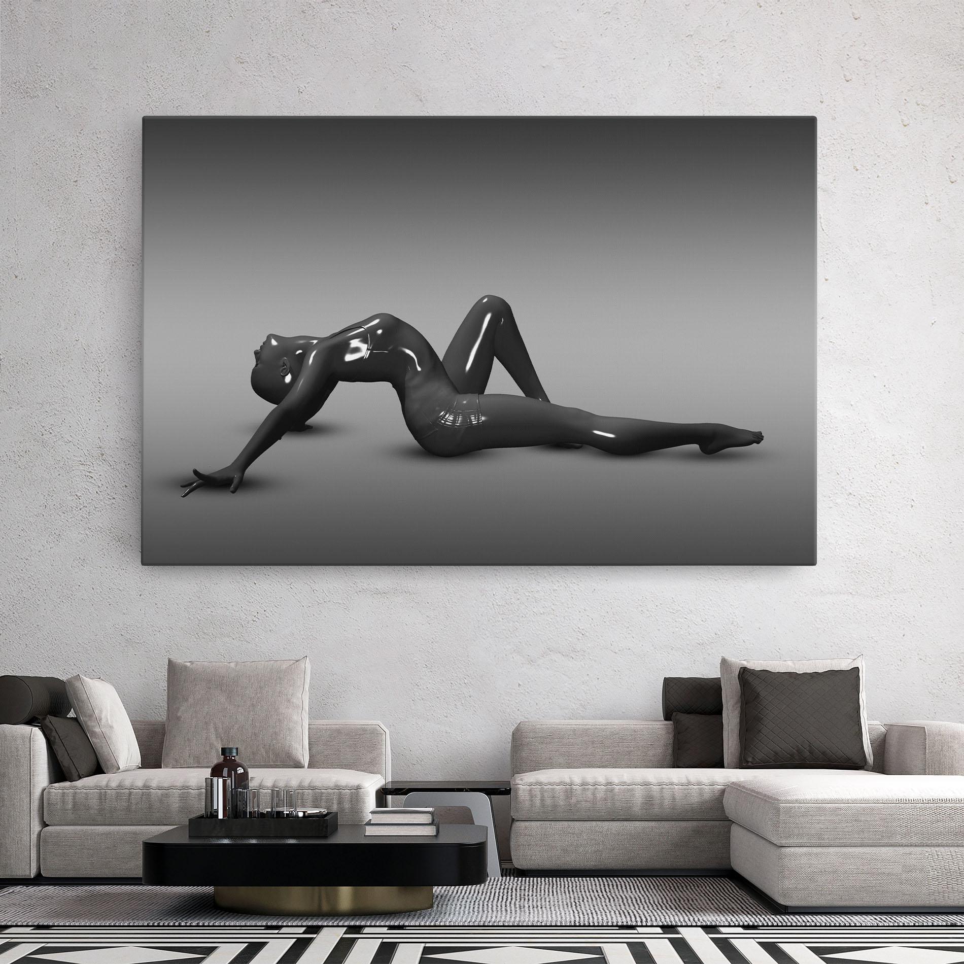 Leinwandbild 3d Black Female mockup 2