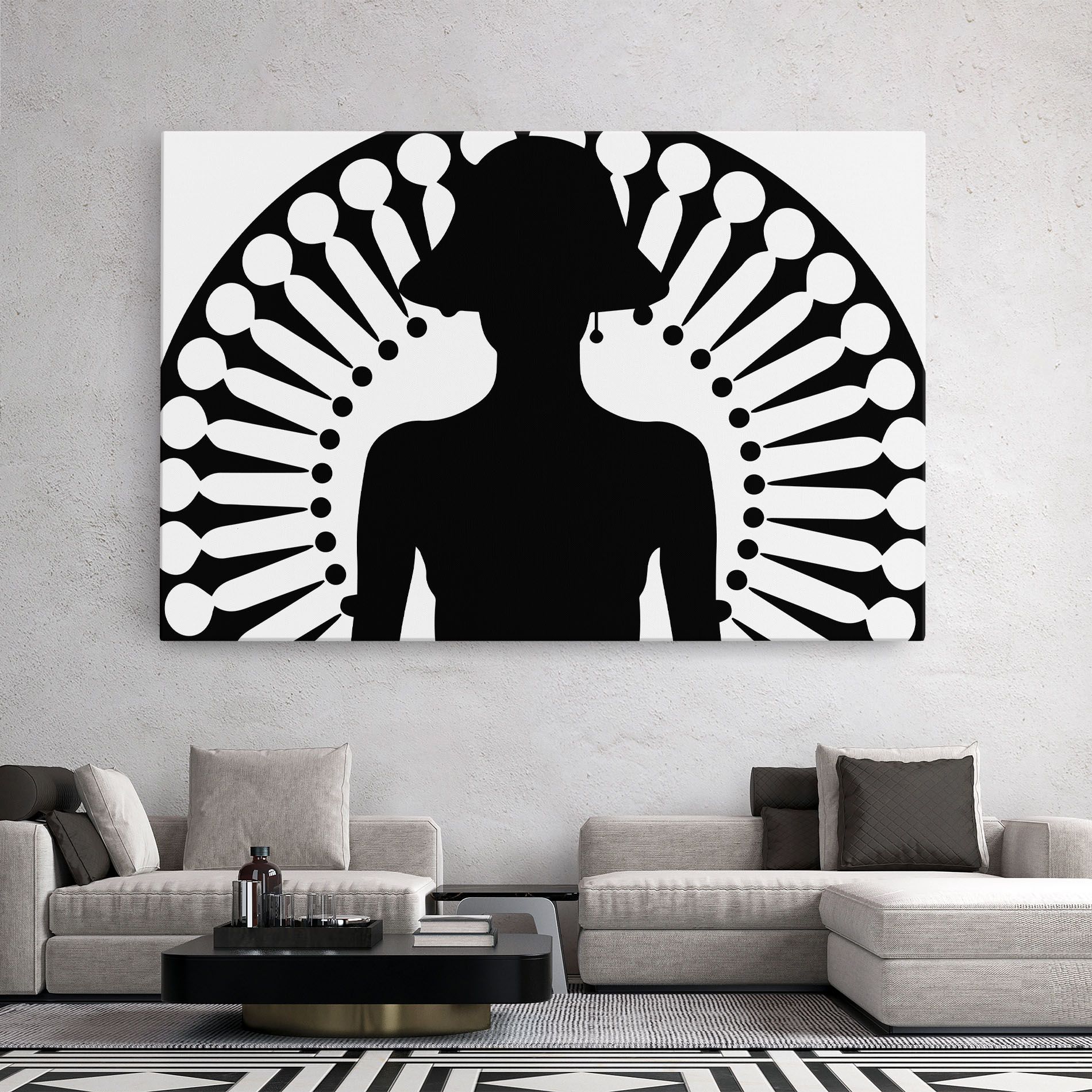 Black Shilouette Lady mockup 2
