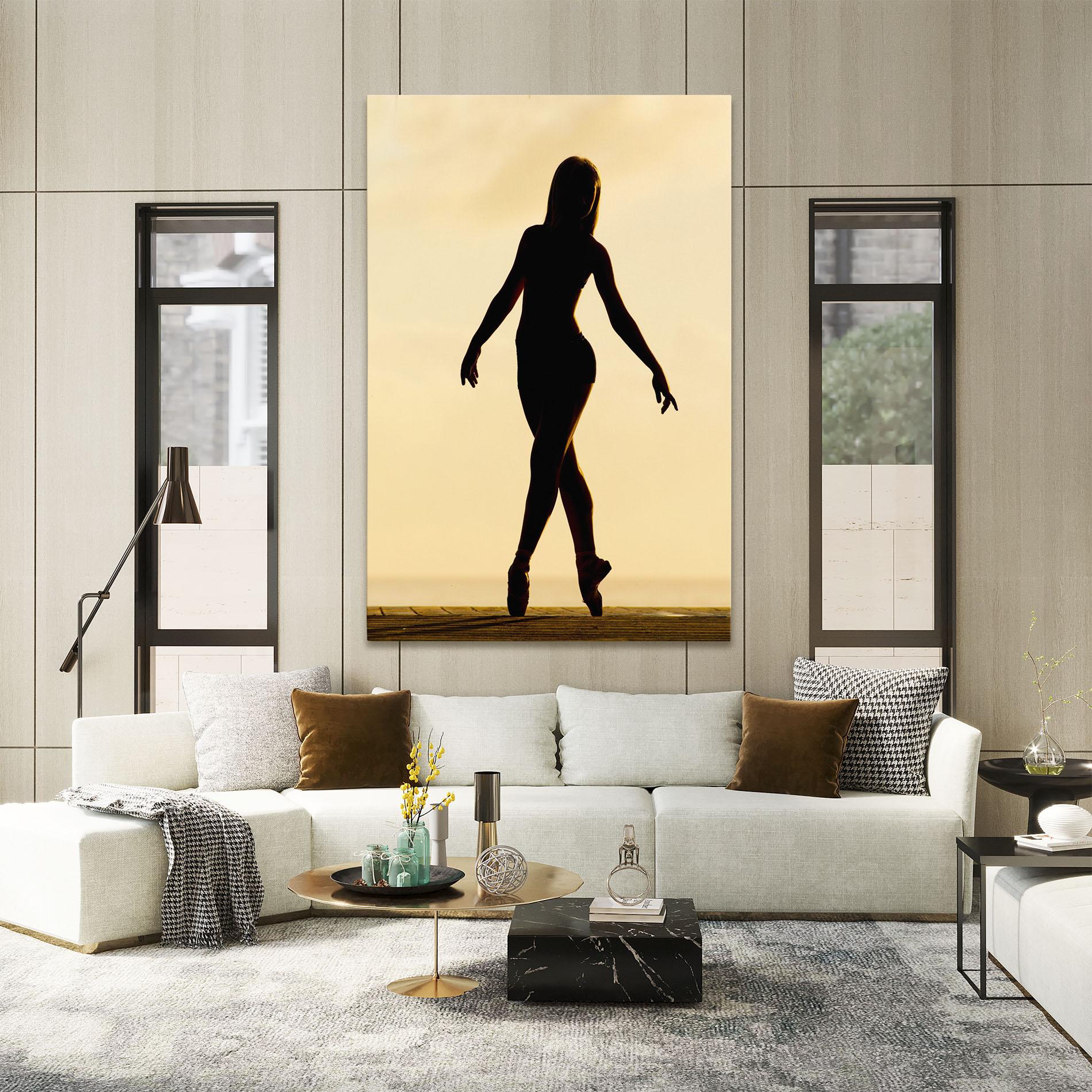 Leinwandbild Ballet On Cream mockup 2