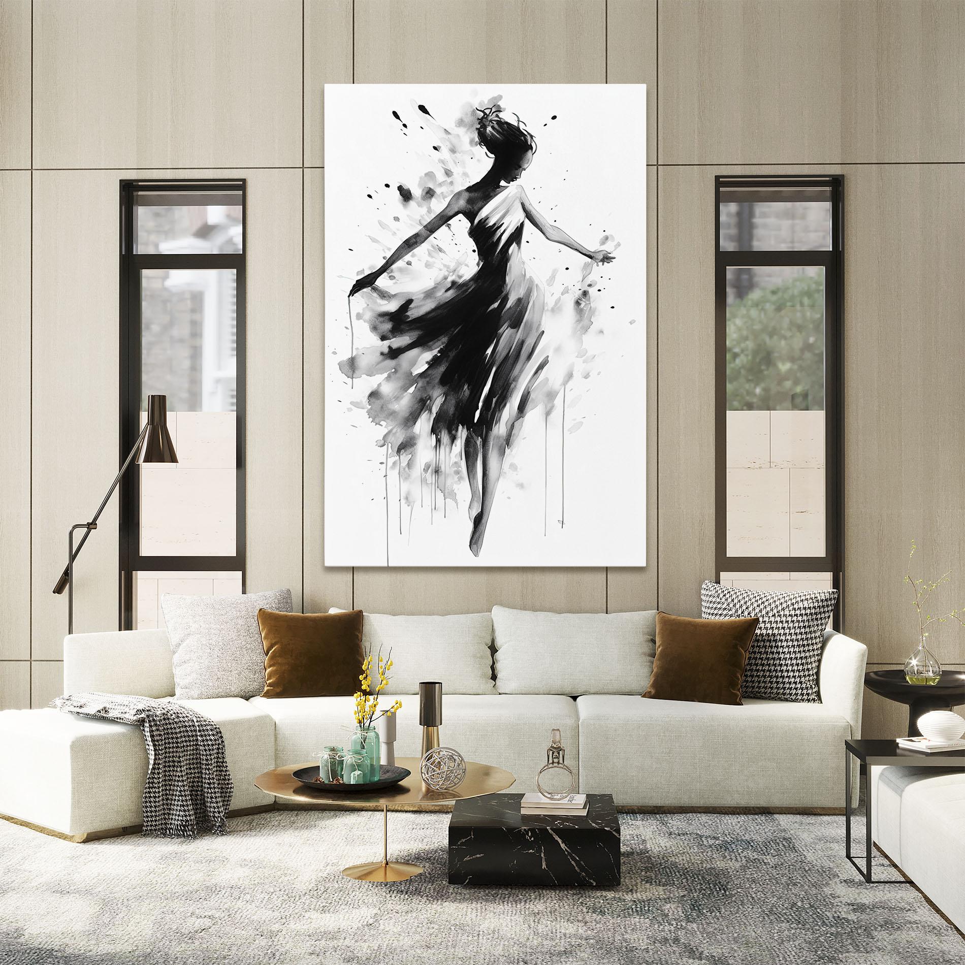 Leinwandbild Beautiful Dancing Woman mockup 2