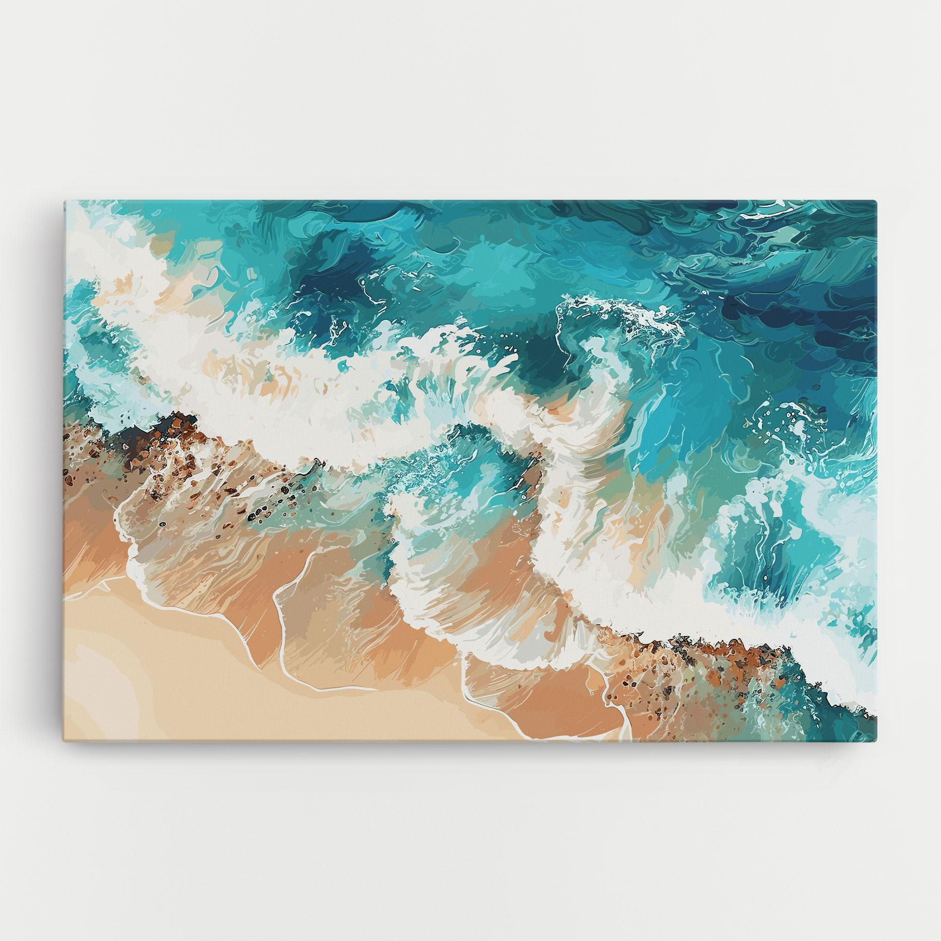 Leinwandbild Artistic Waves mockup 0