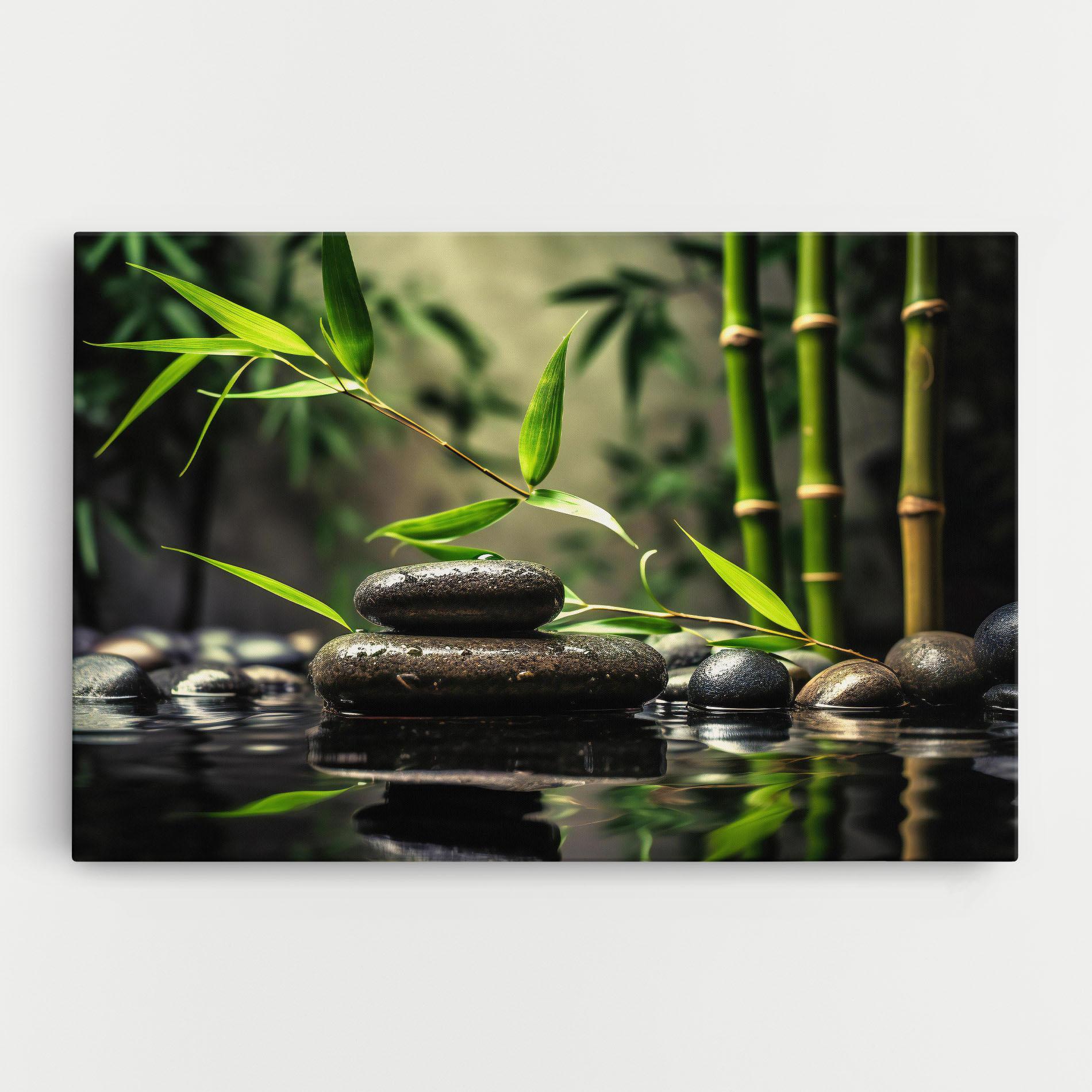 Leinwandbild Bamboo Plant Water mockup 0