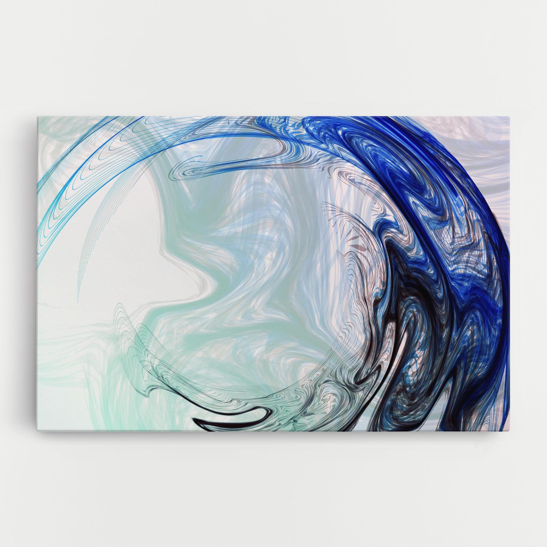 Leinwandbild Blue Black Art mockup 0