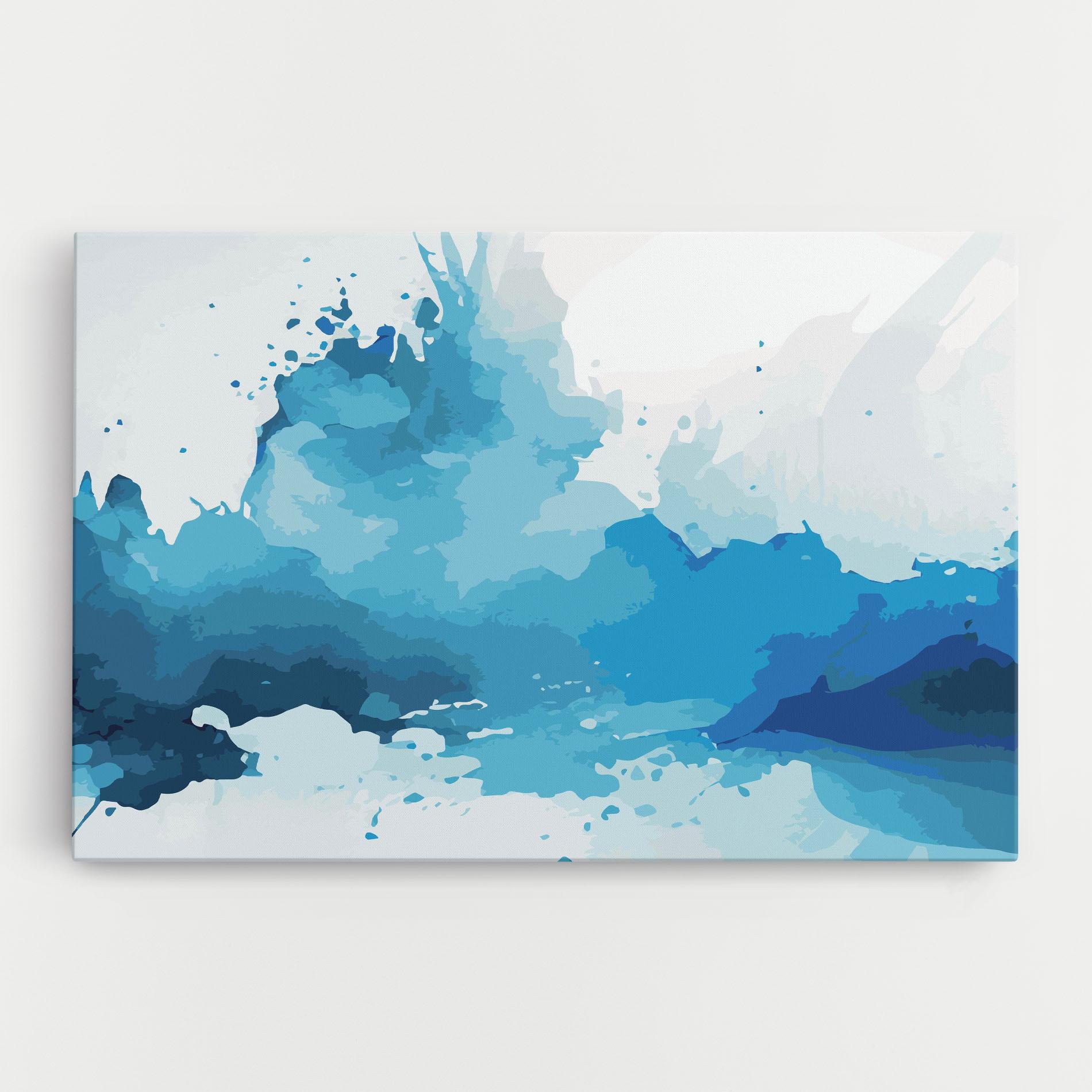 Leinwandbild Blue Water Art mockup 0