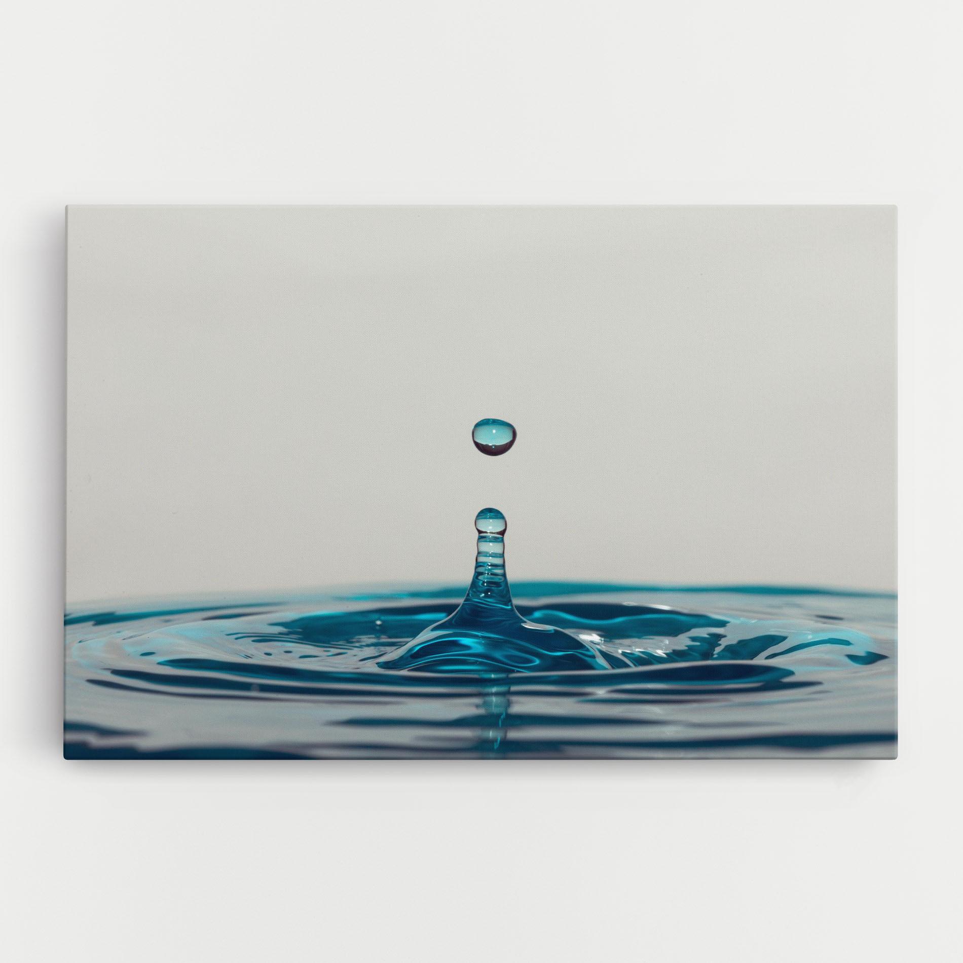 Leinwandbild Blue Water Drop mockup 0